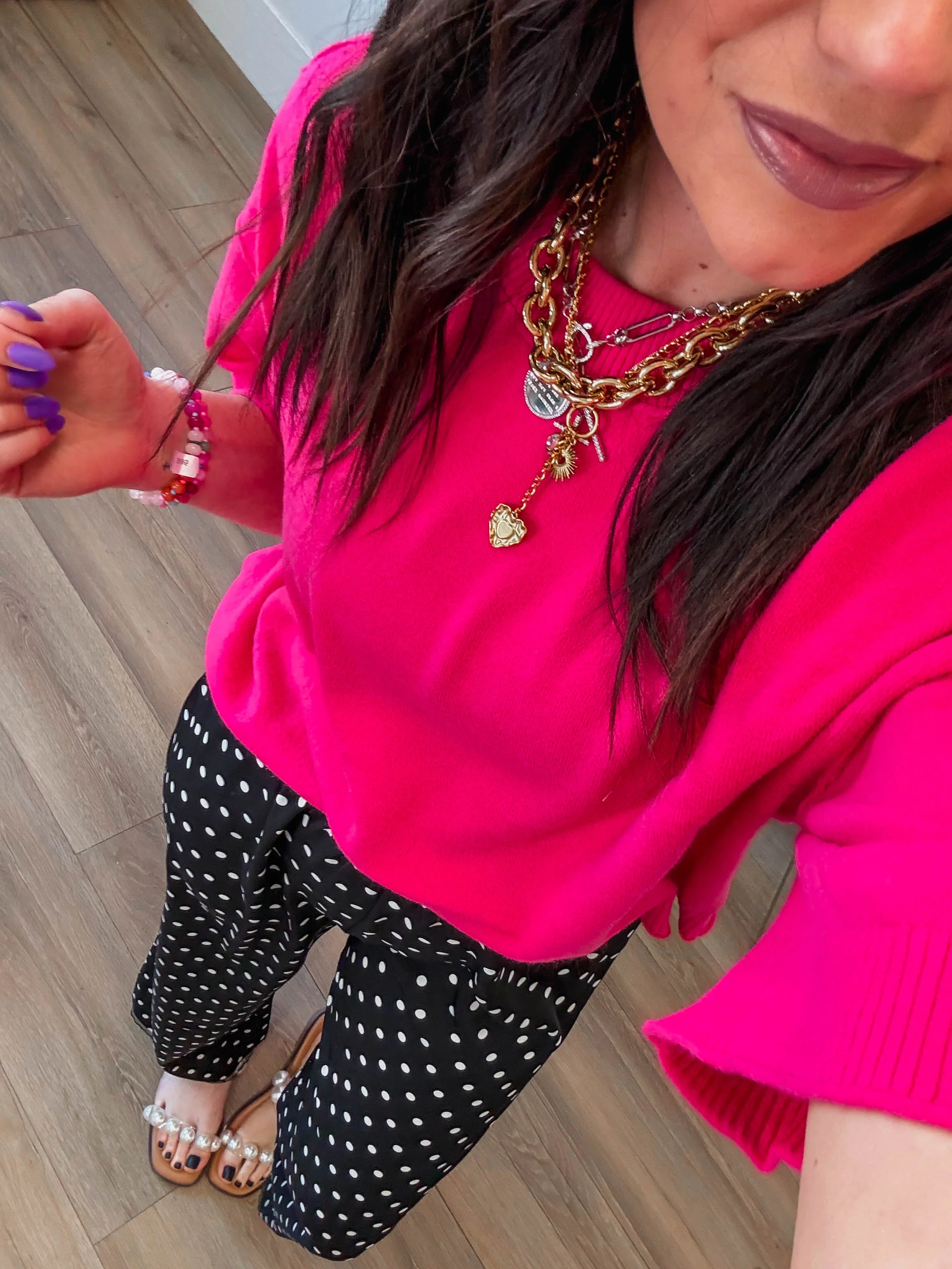 Gemma Polka Dot Satin Pants - Image 17