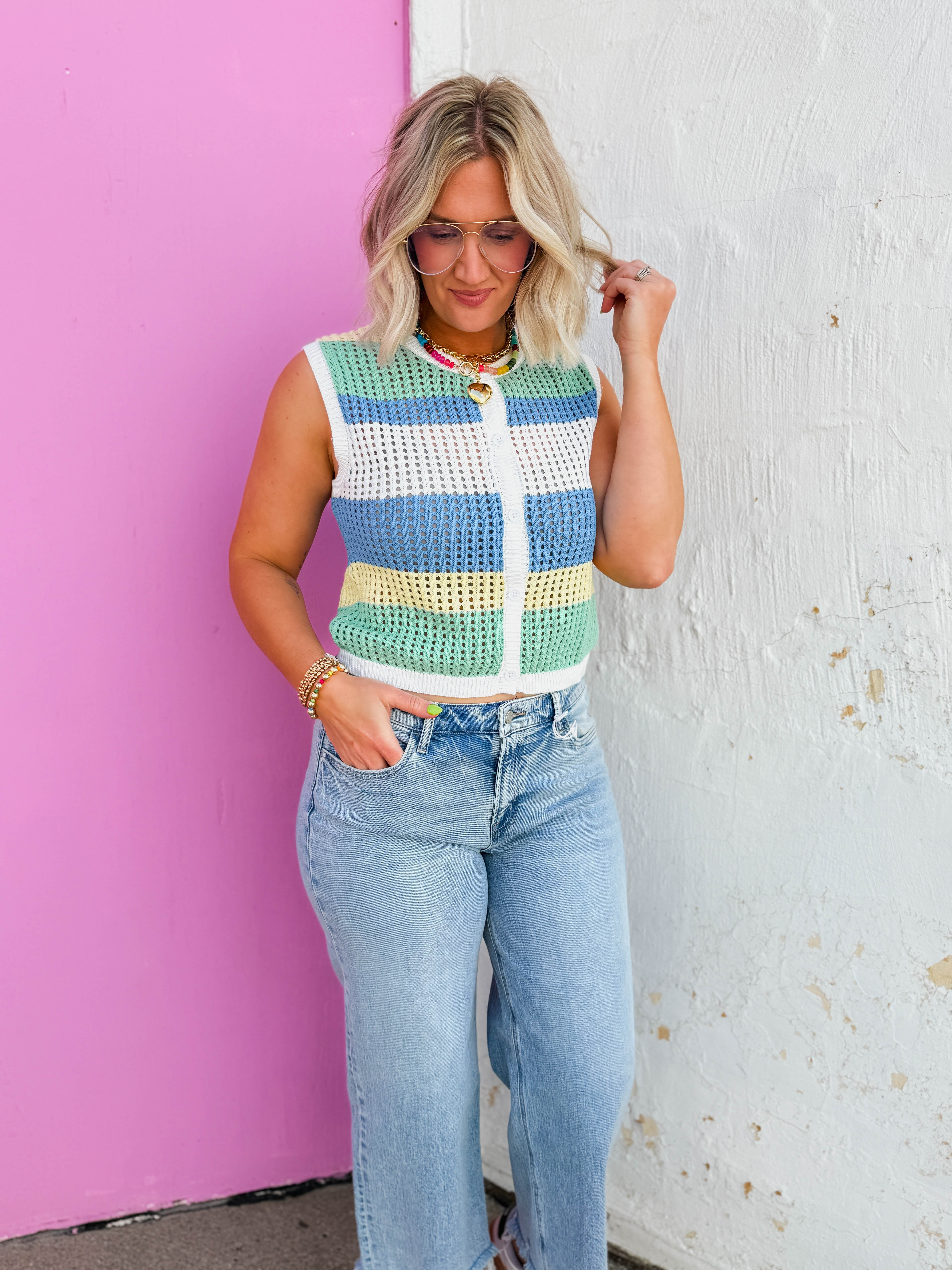 Jo Color Block Knit Tank - Image 3