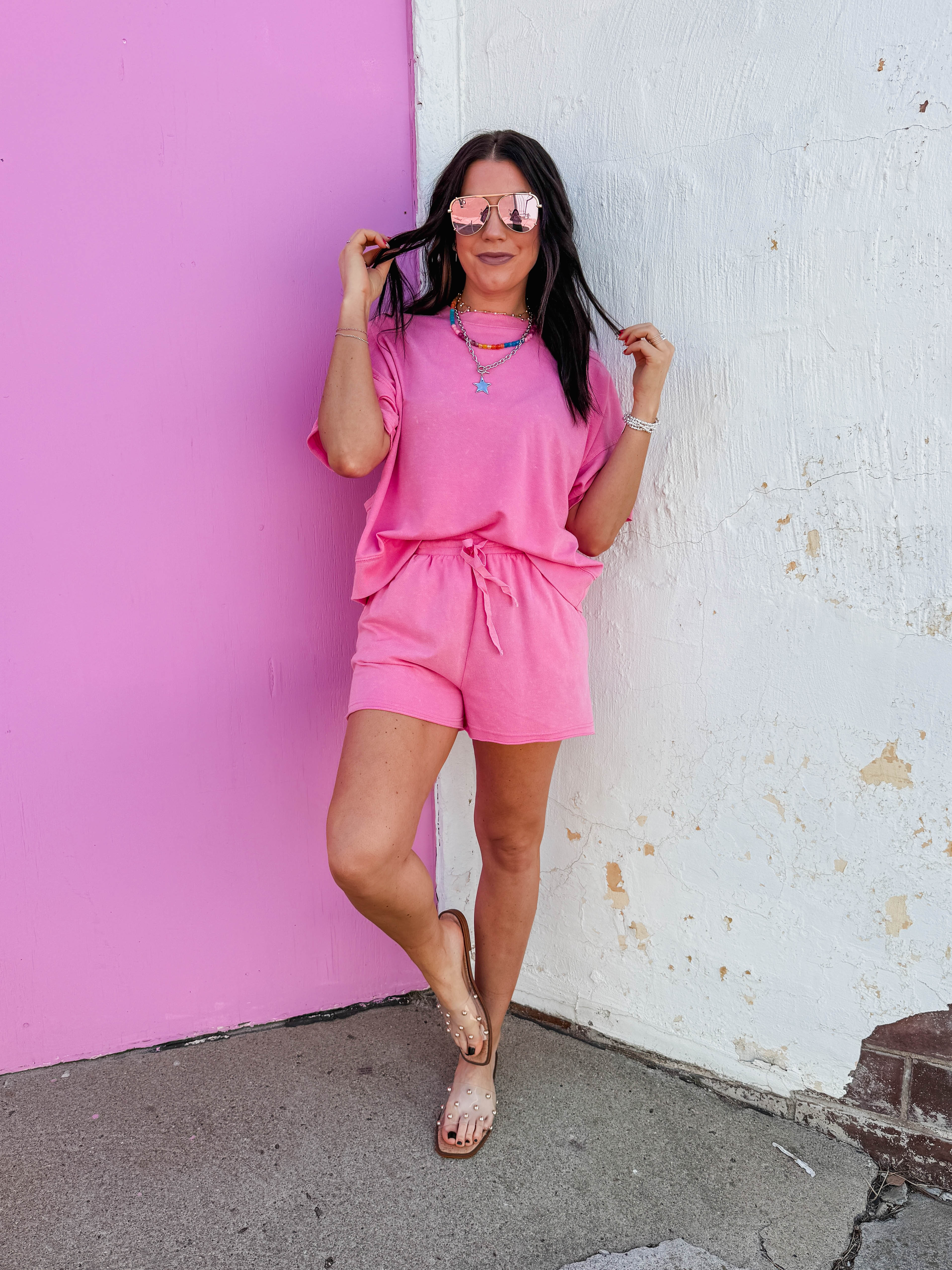 Jordie Lounge Set-Pink - Image 2