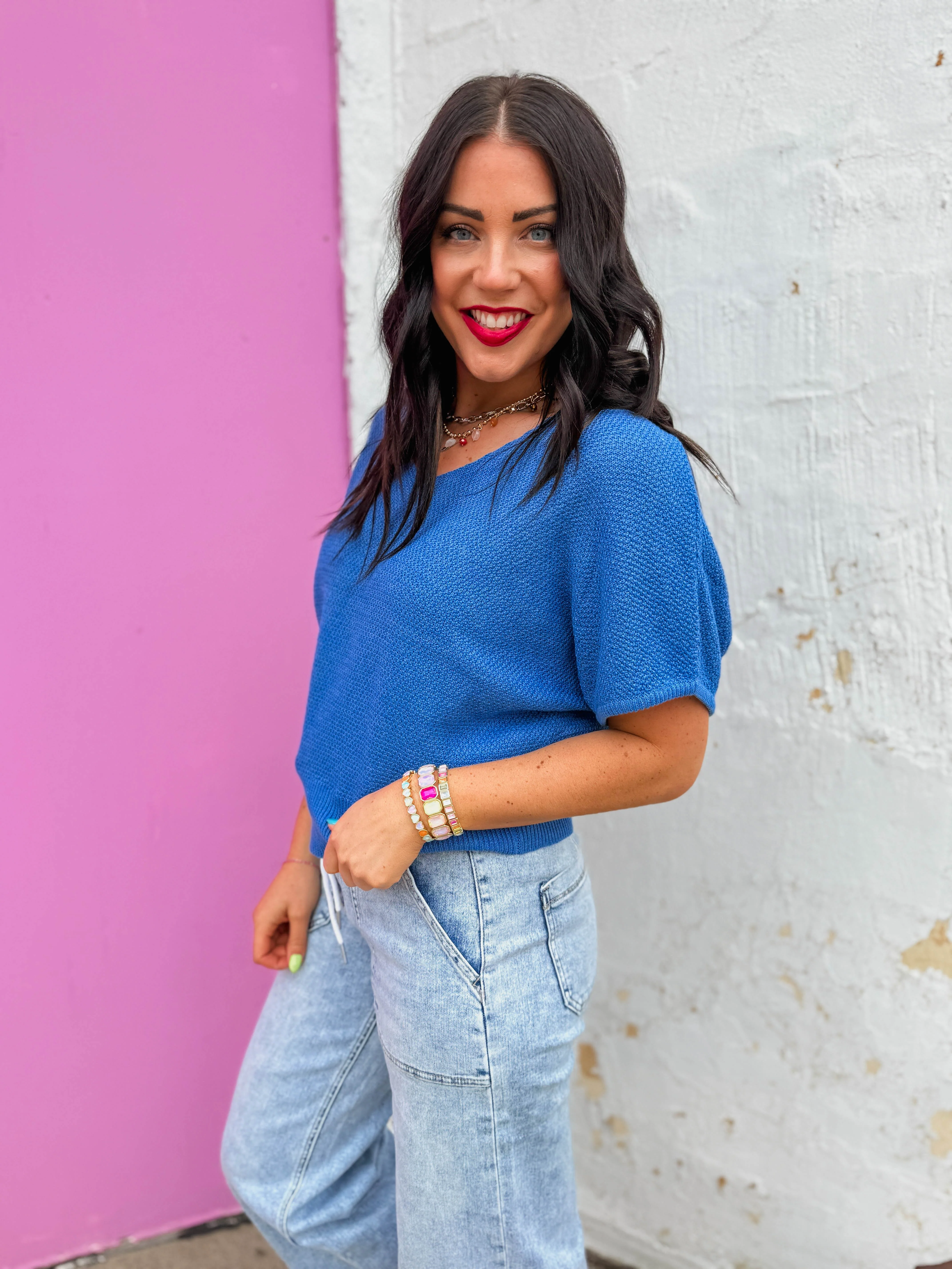 Jory Waffle Knit Top - Image 4
