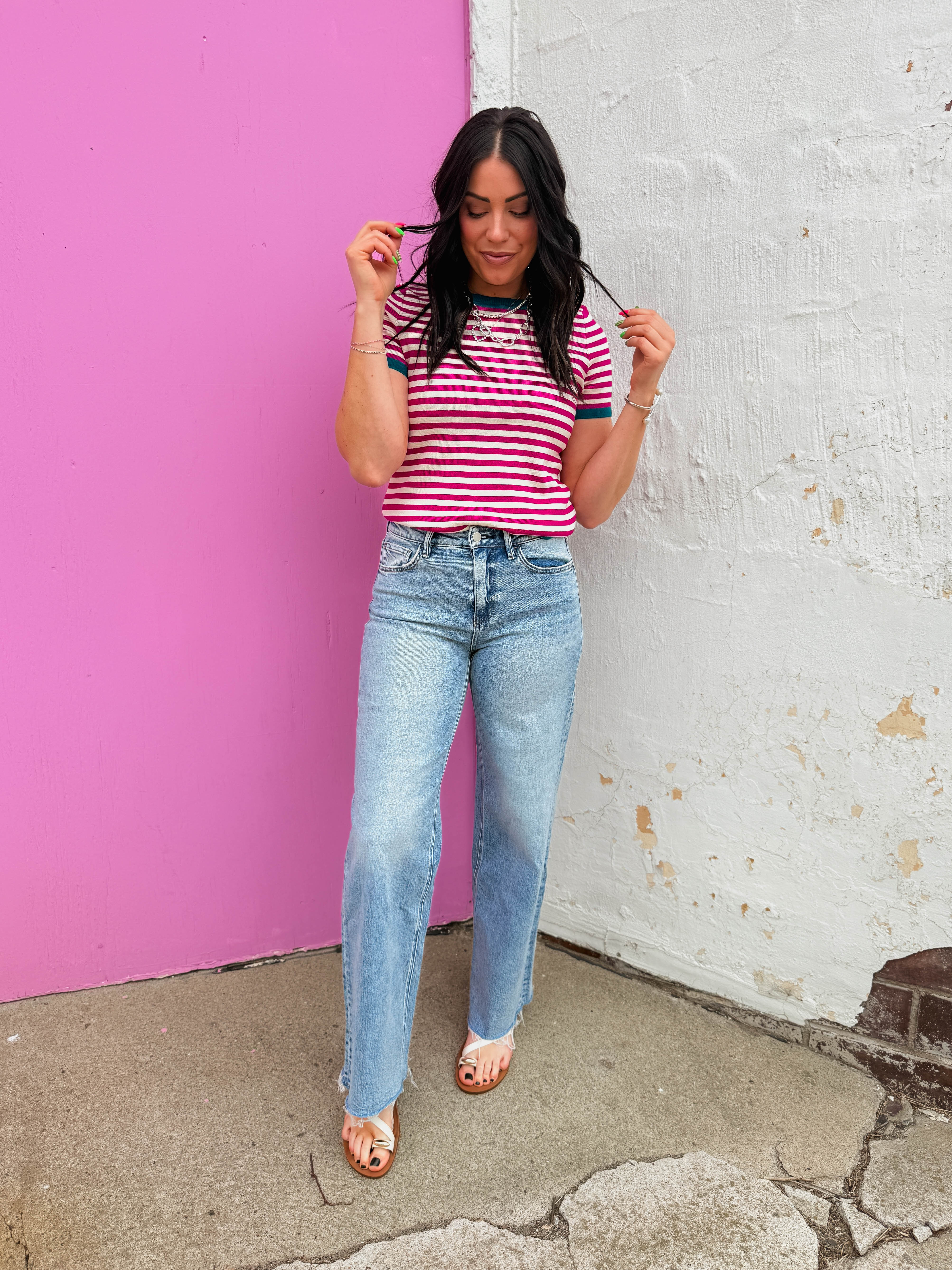 Justine Striped Knit Top - Image 2