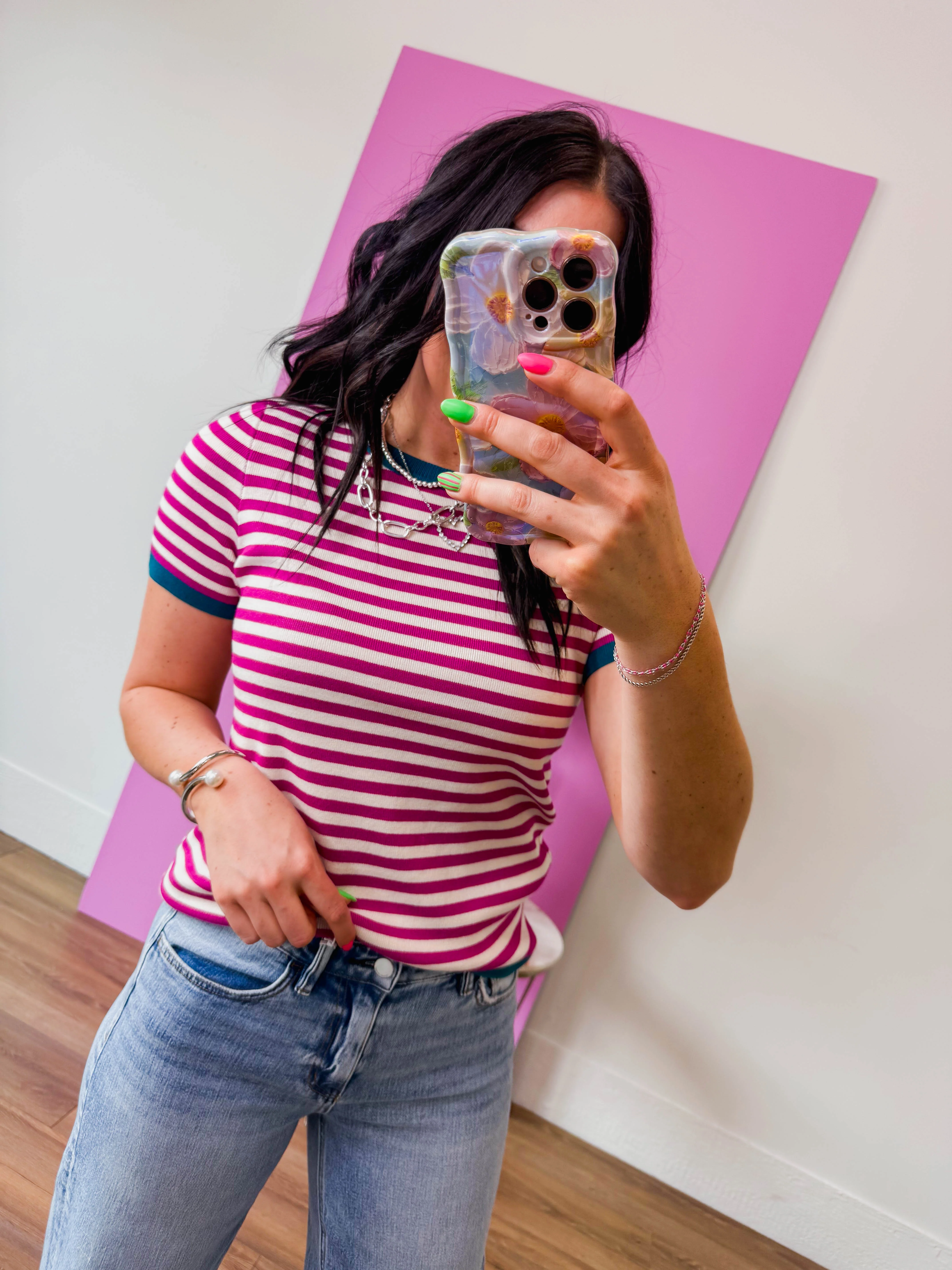 Justine Striped Knit Top - Image 3