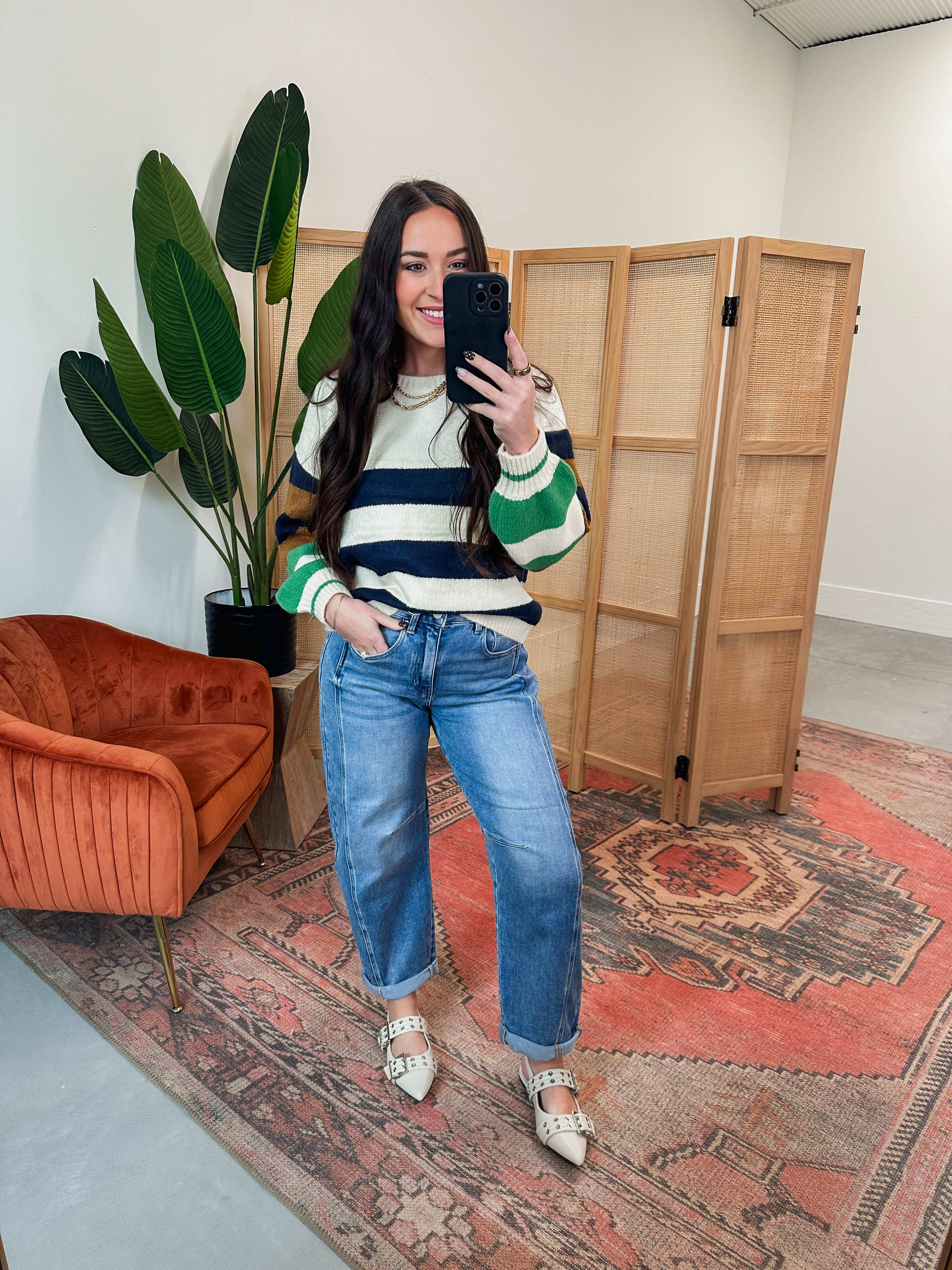 Kam High Rise Boyfriend Barrel Denim - Image 3