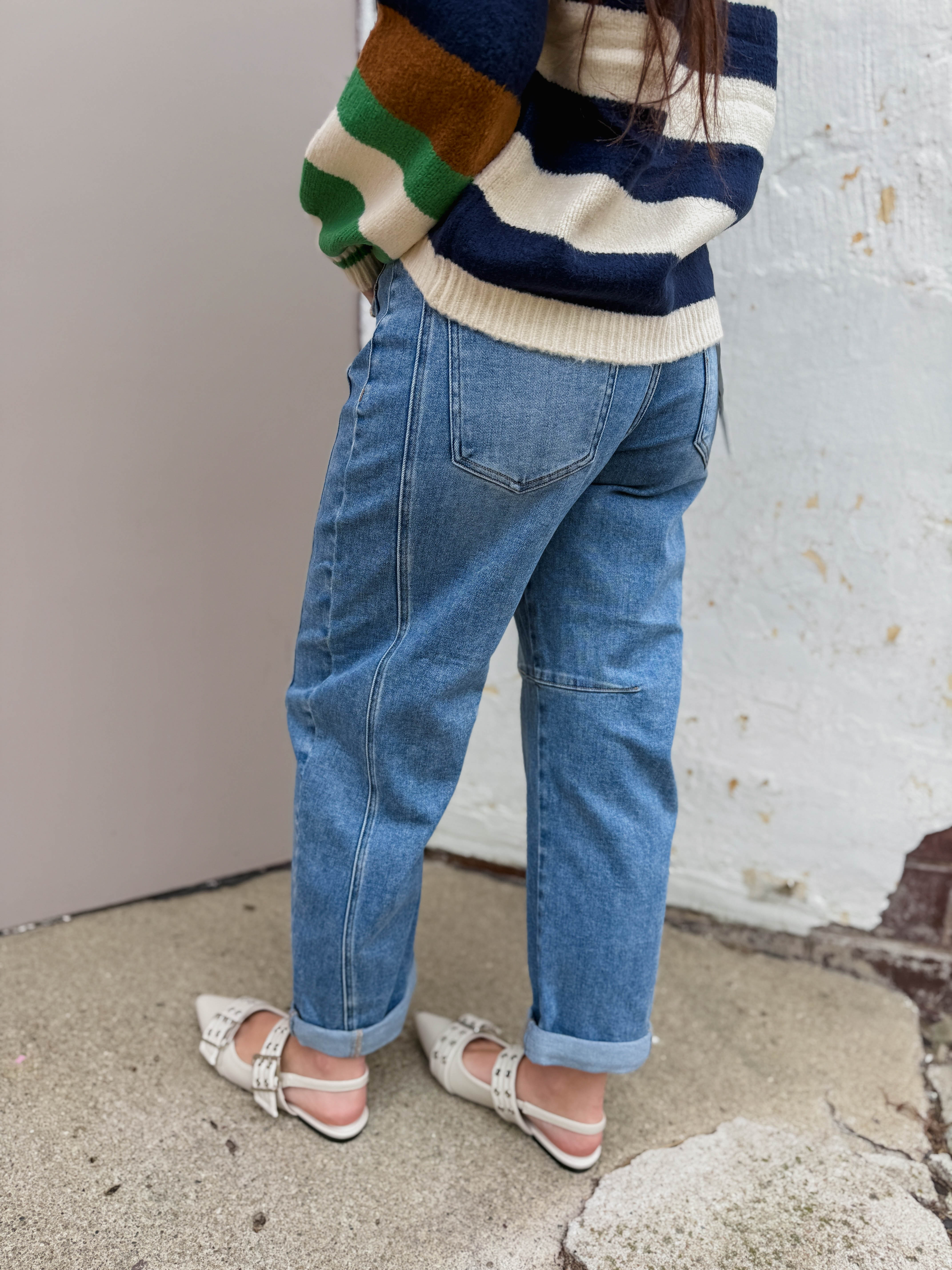 Kam High Rise Boyfriend Barrel Denim - Image 8