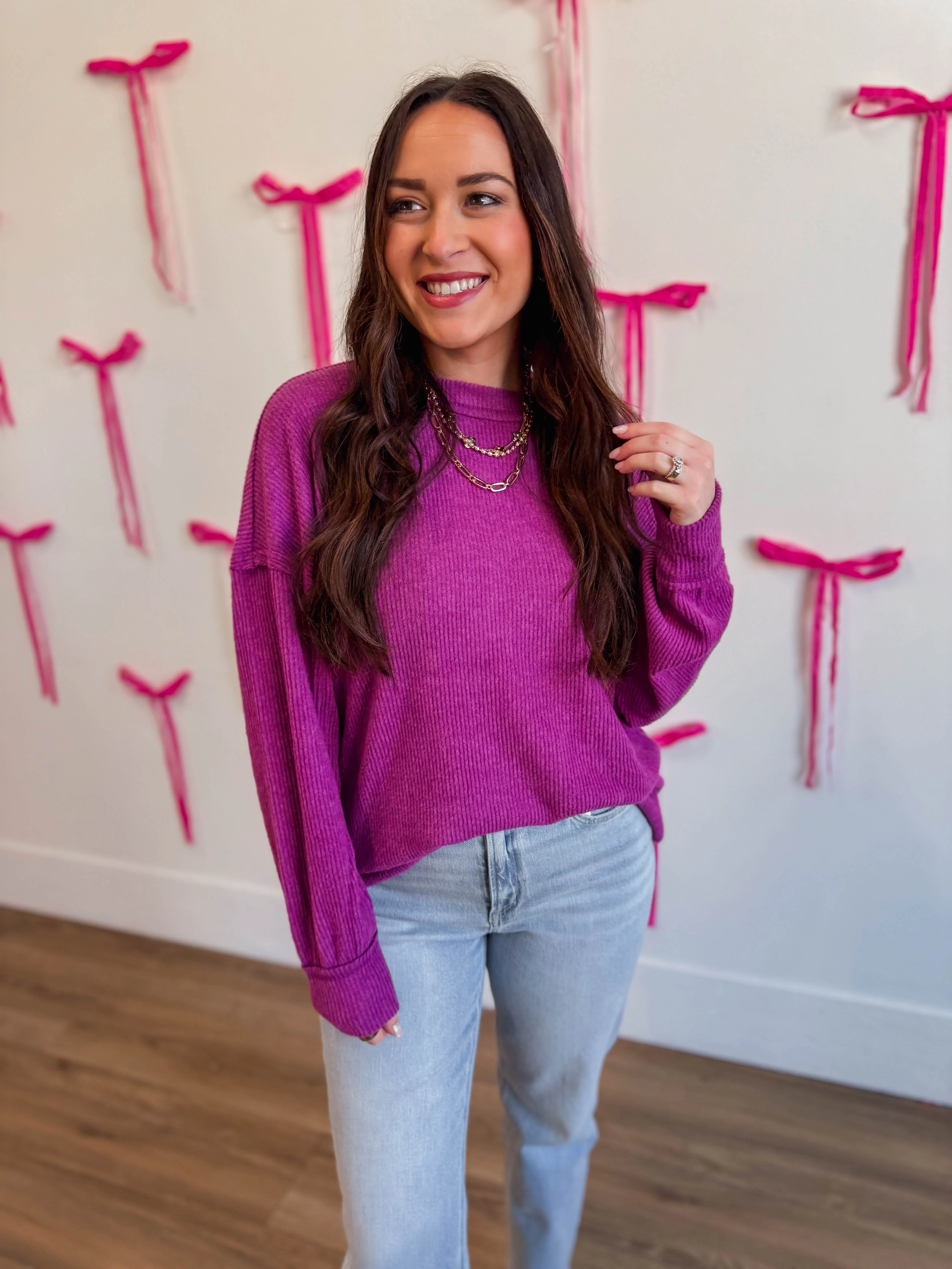Karson Sweater-Light Plum - Image 3