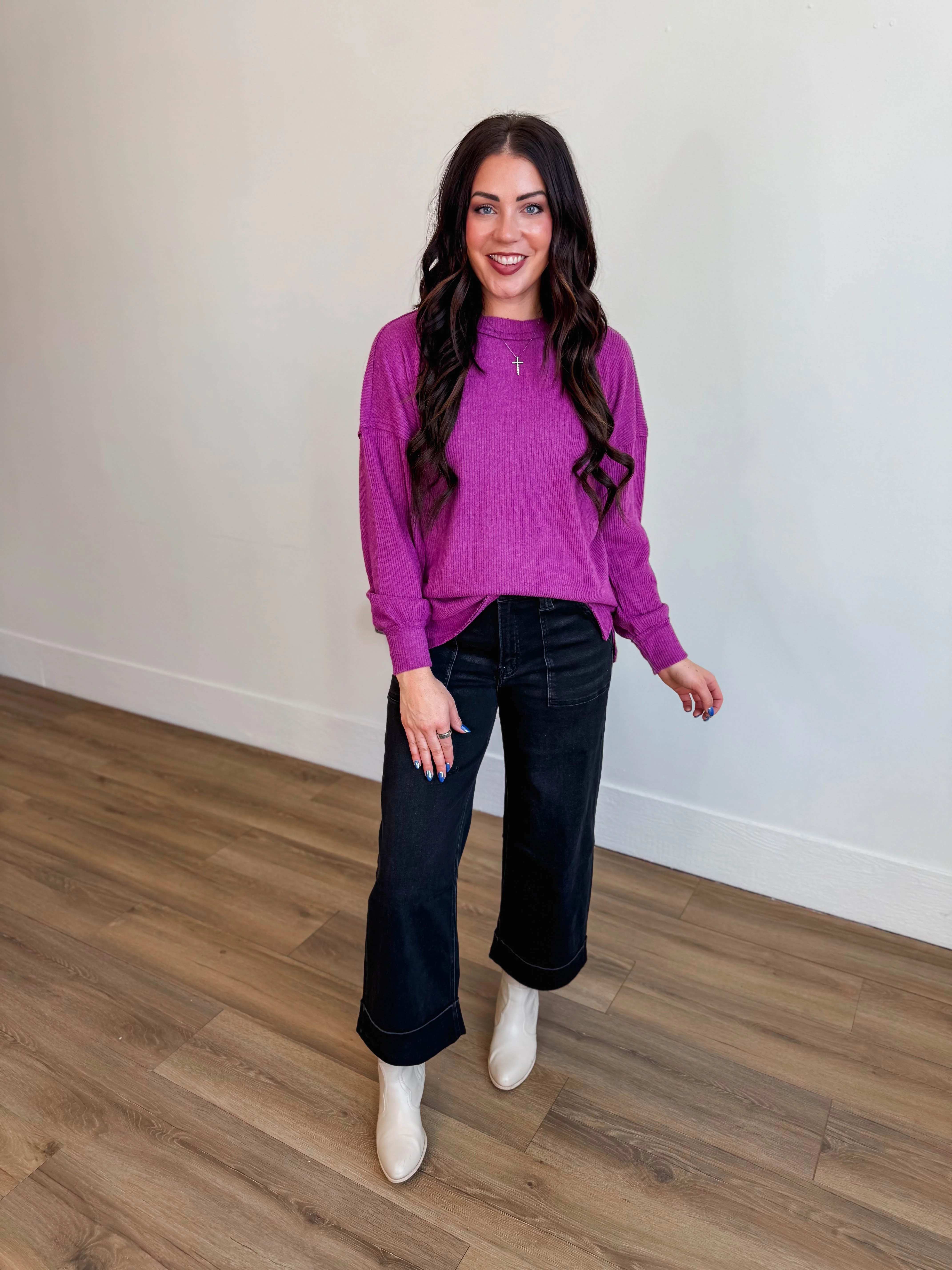 Karson Sweater-Light Plum - Image 7