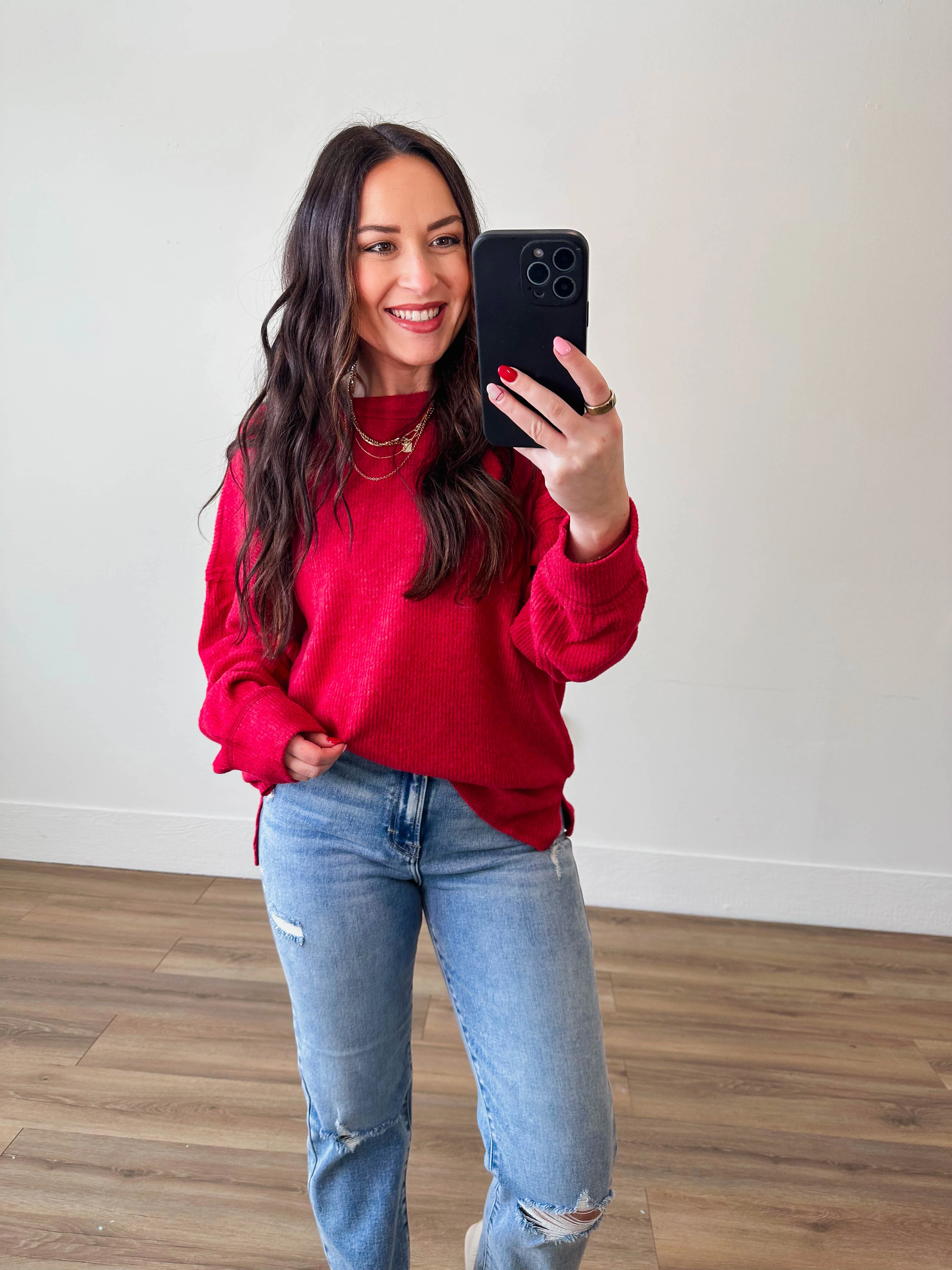 Karson Sweater-Dark Red - Image 3