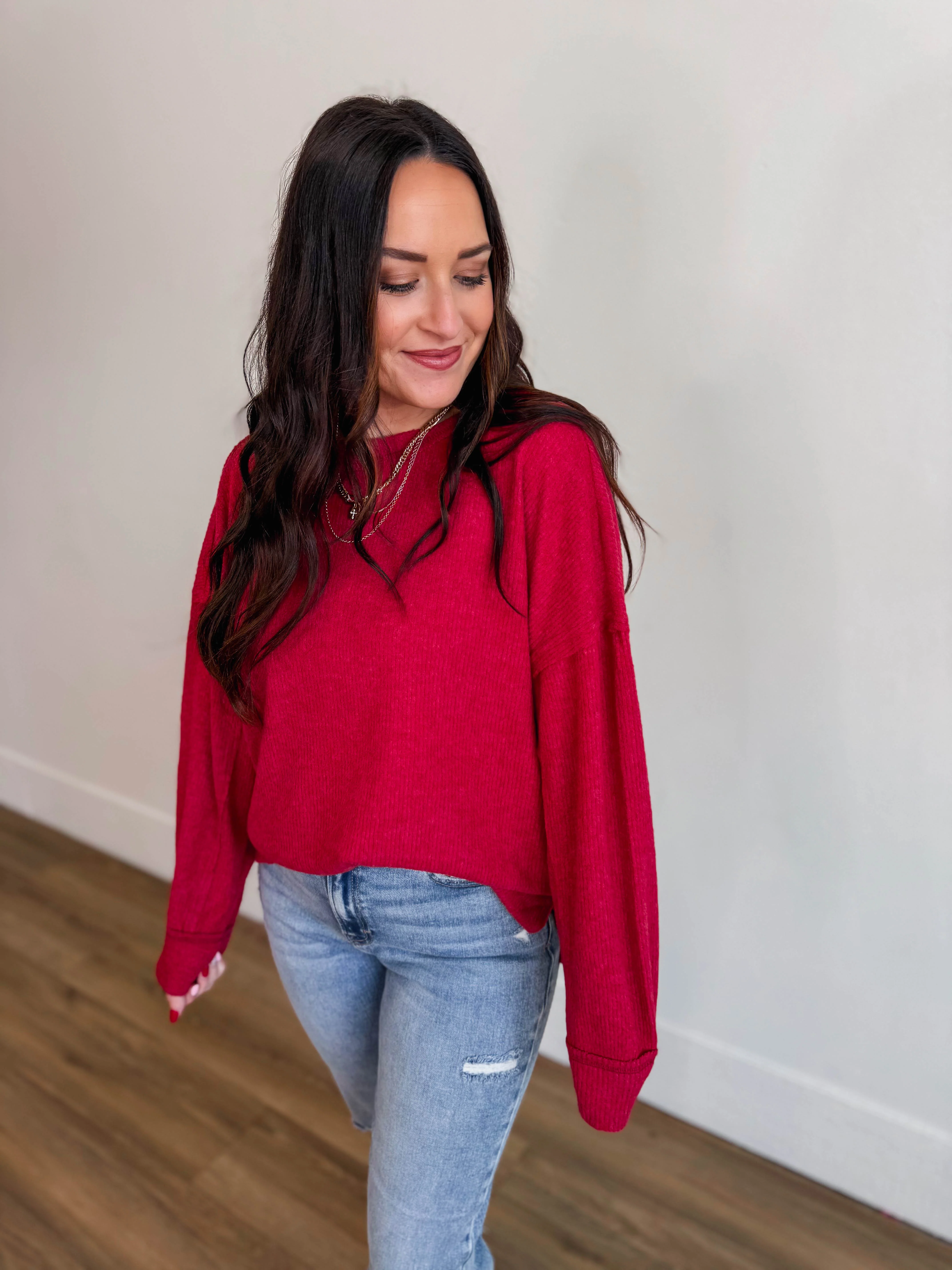 Karson Sweater-Dark Red - Image 4
