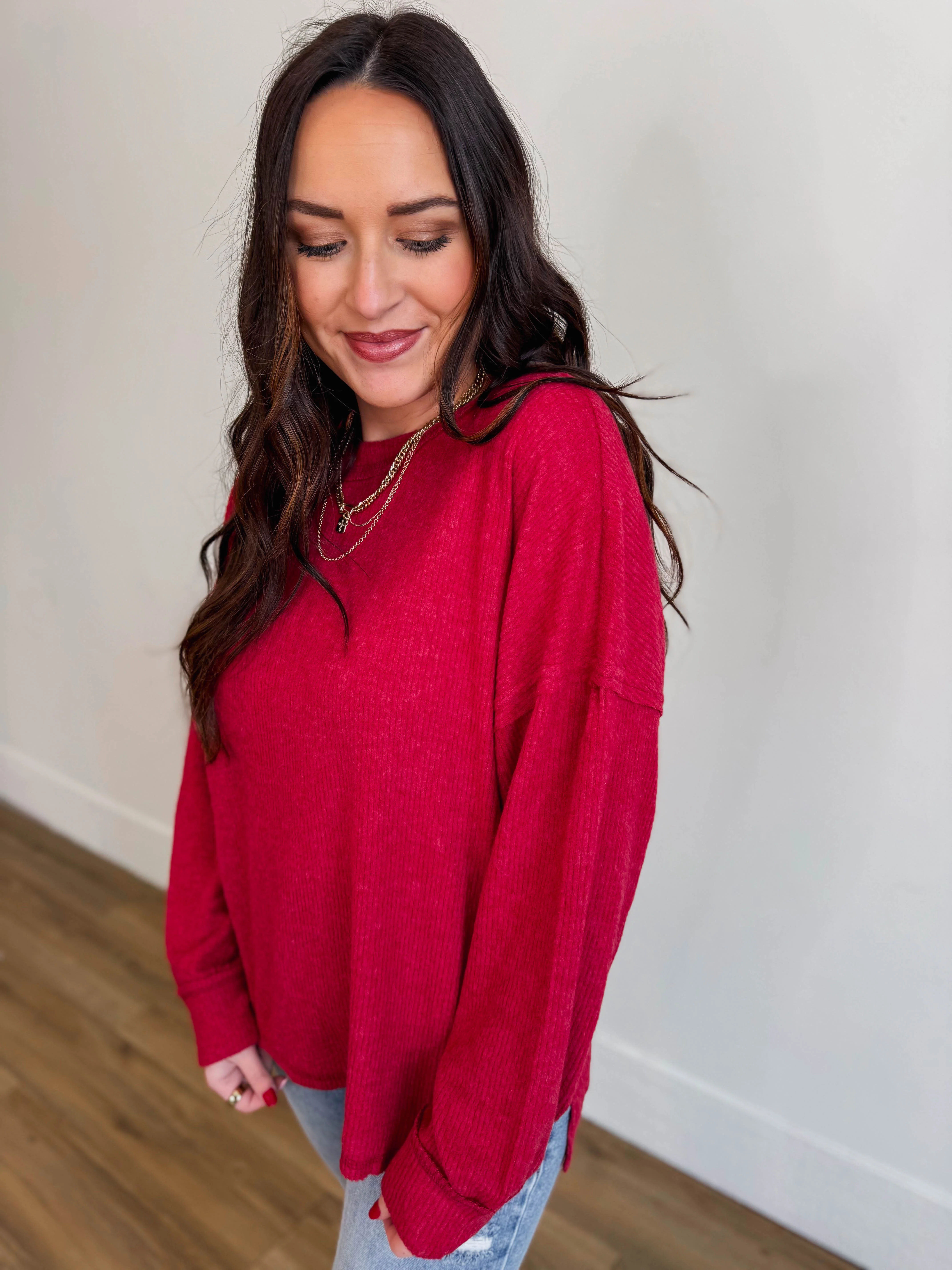 Karson Sweater-Dark Red - Image 5