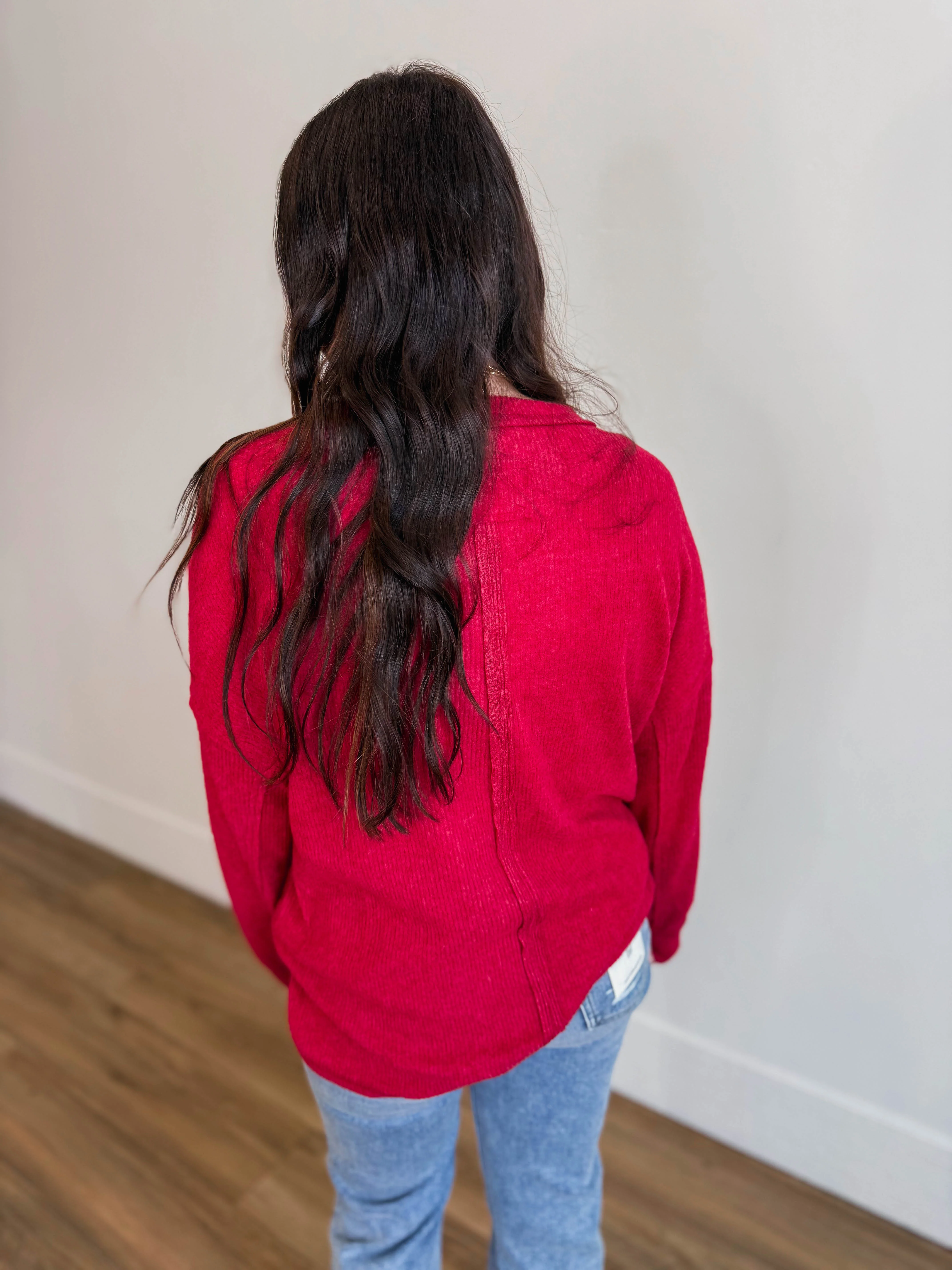 Karson Sweater-Dark Red - Image 6