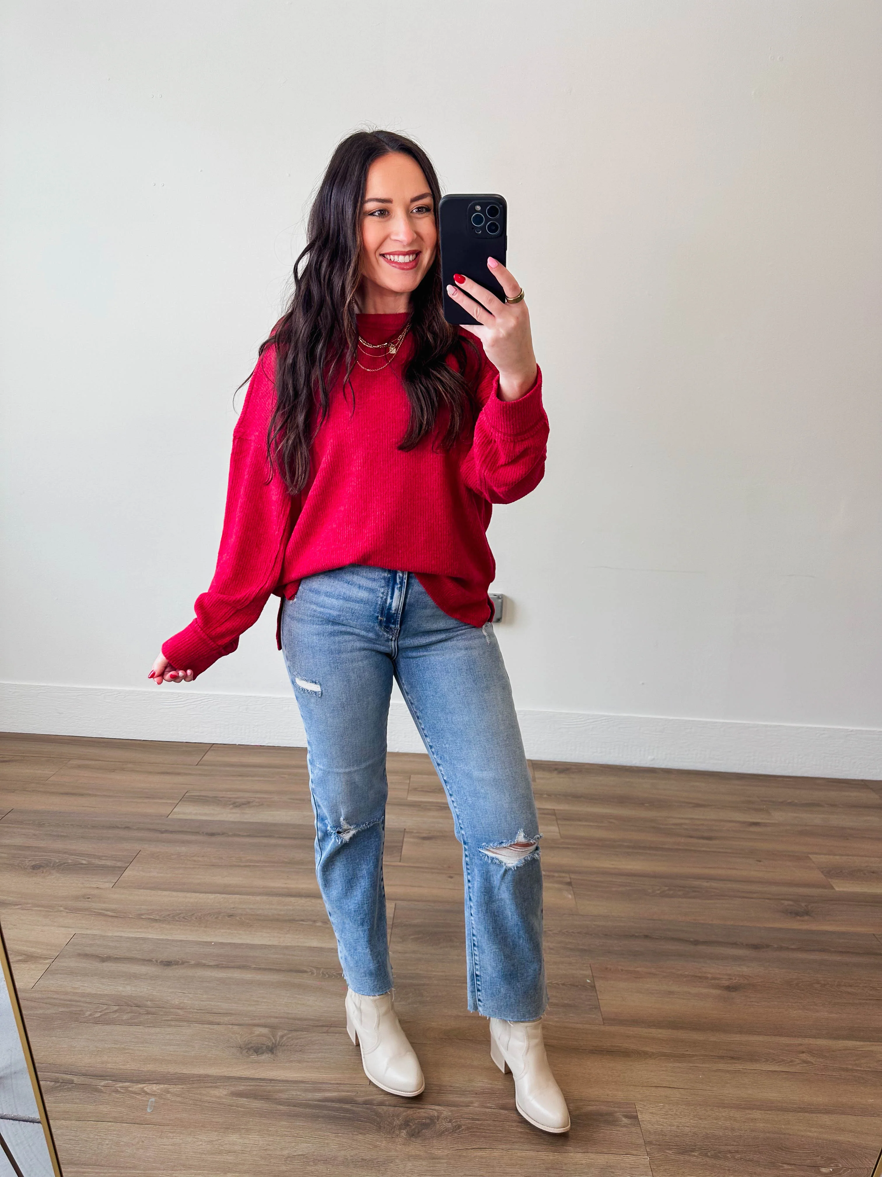 Karson Sweater-Dark Red - Image 7
