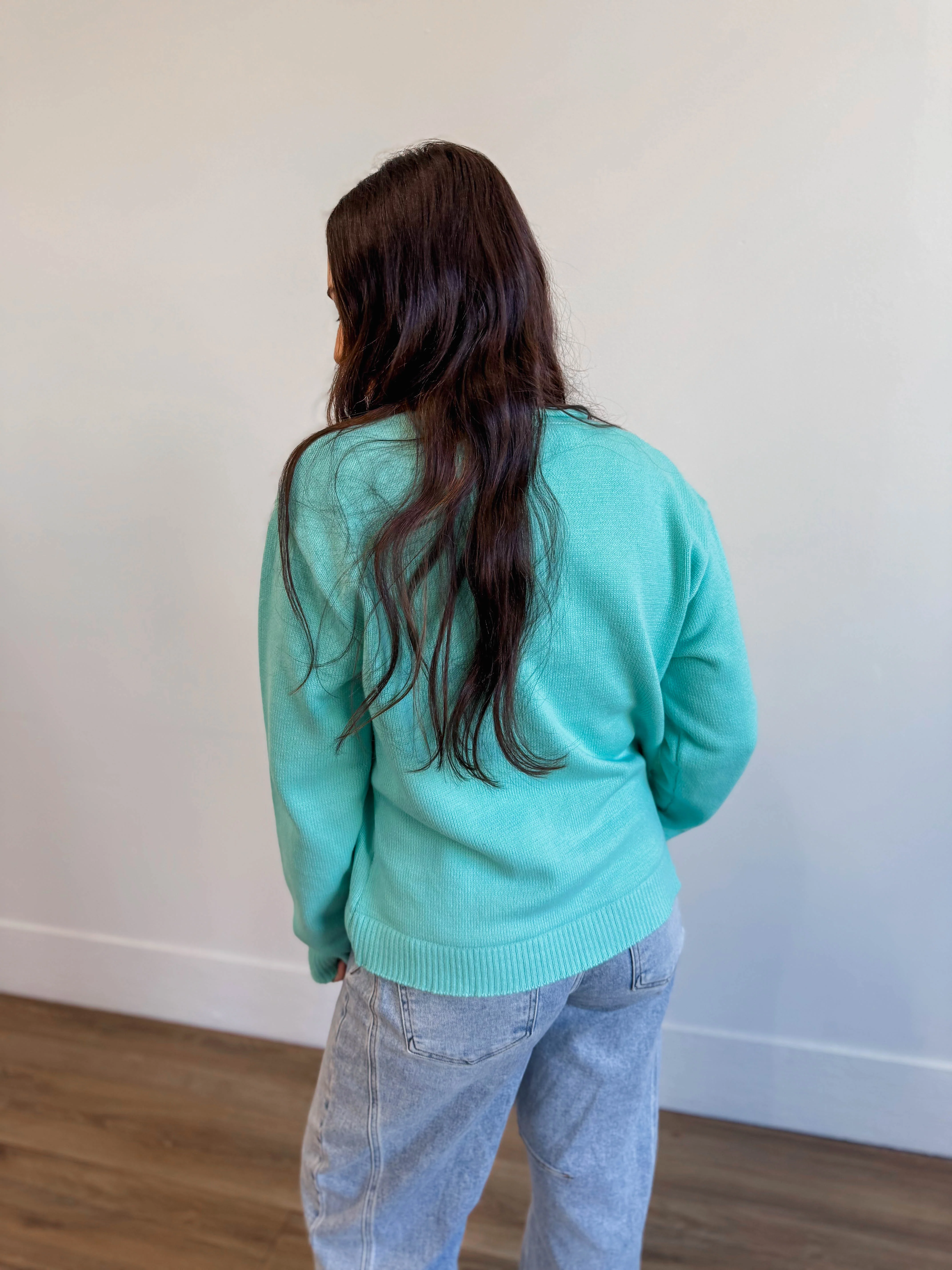Kenzie Cardigan-Aqua - Image 7