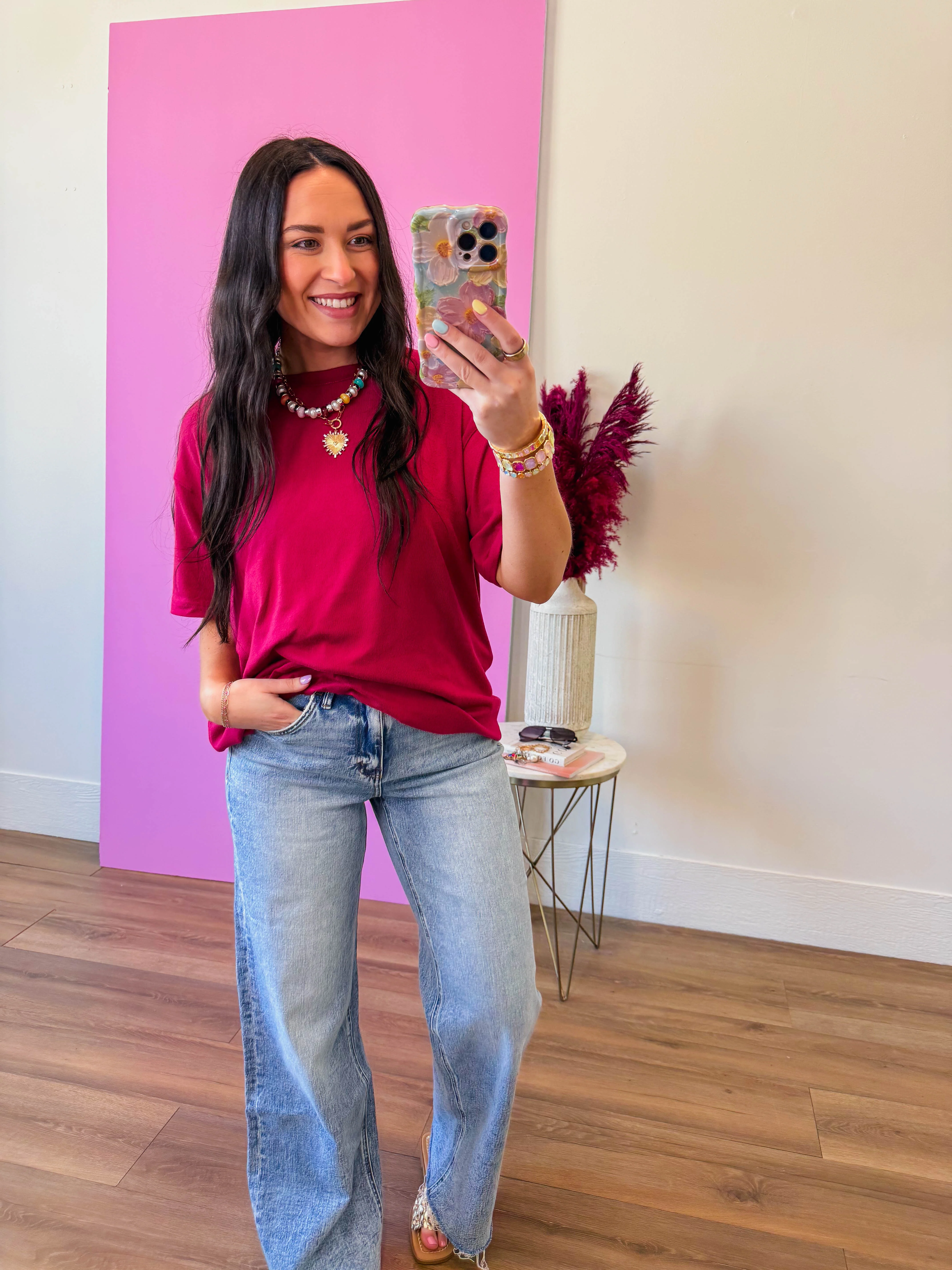 Kenzie Tee-Plum Pink - Image 3