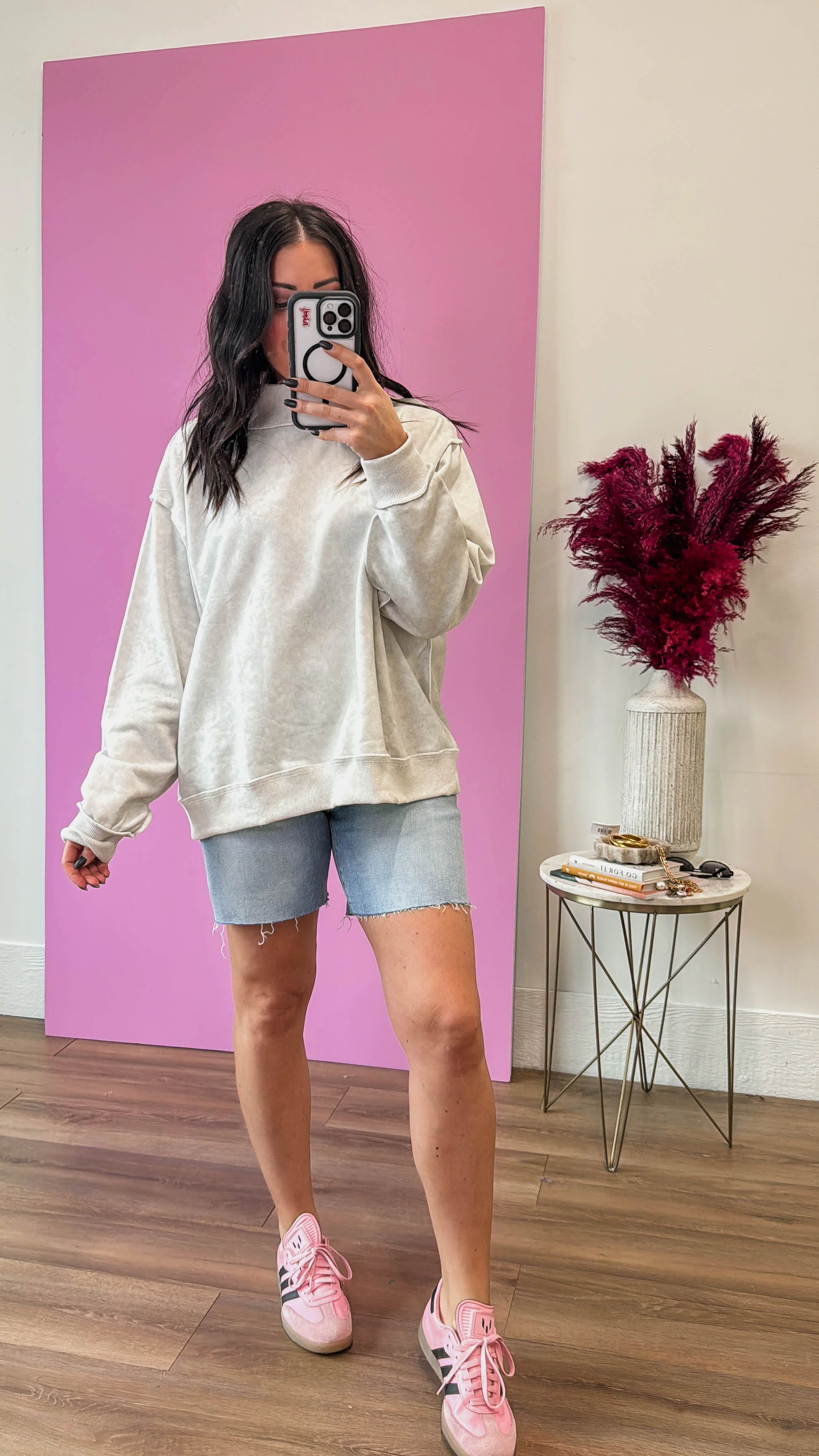 Kollins Mock Neck Sweatshirt-Ash Grey - Image 10