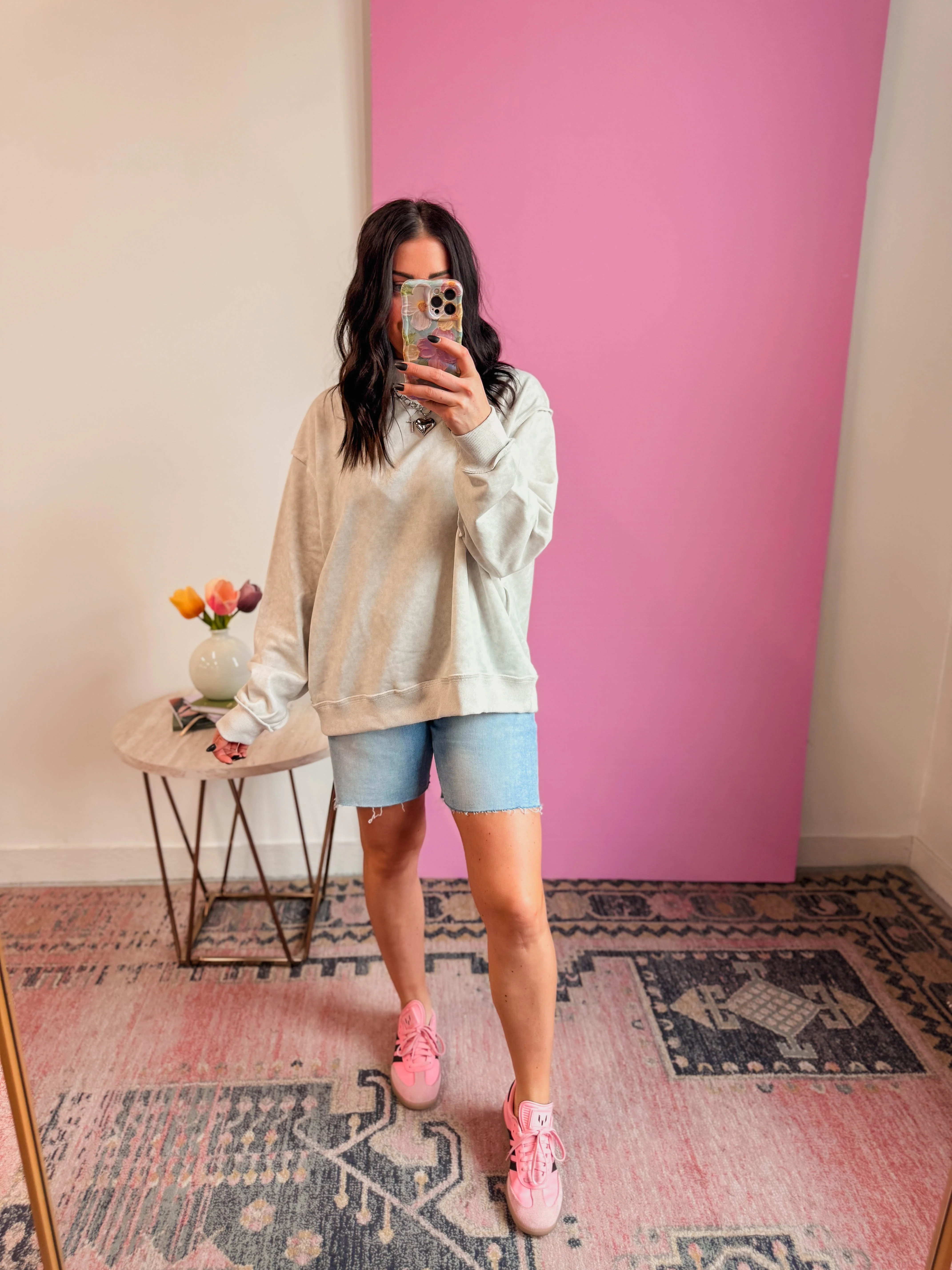 Kollins Mock Neck Sweatshirt-Ash Grey - Image 9