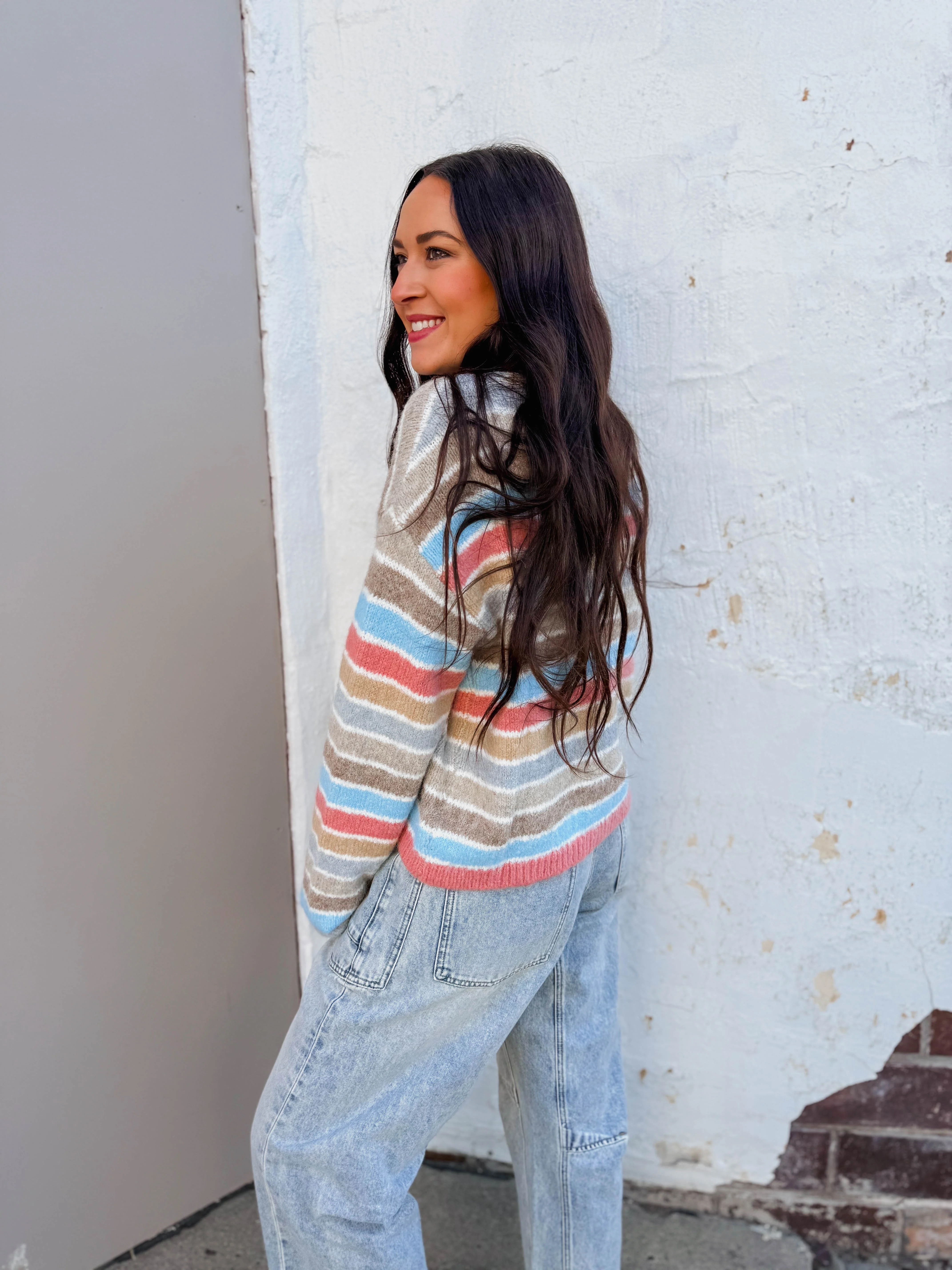 Kollins Striped Sweater-Champagne Mix - Image 8