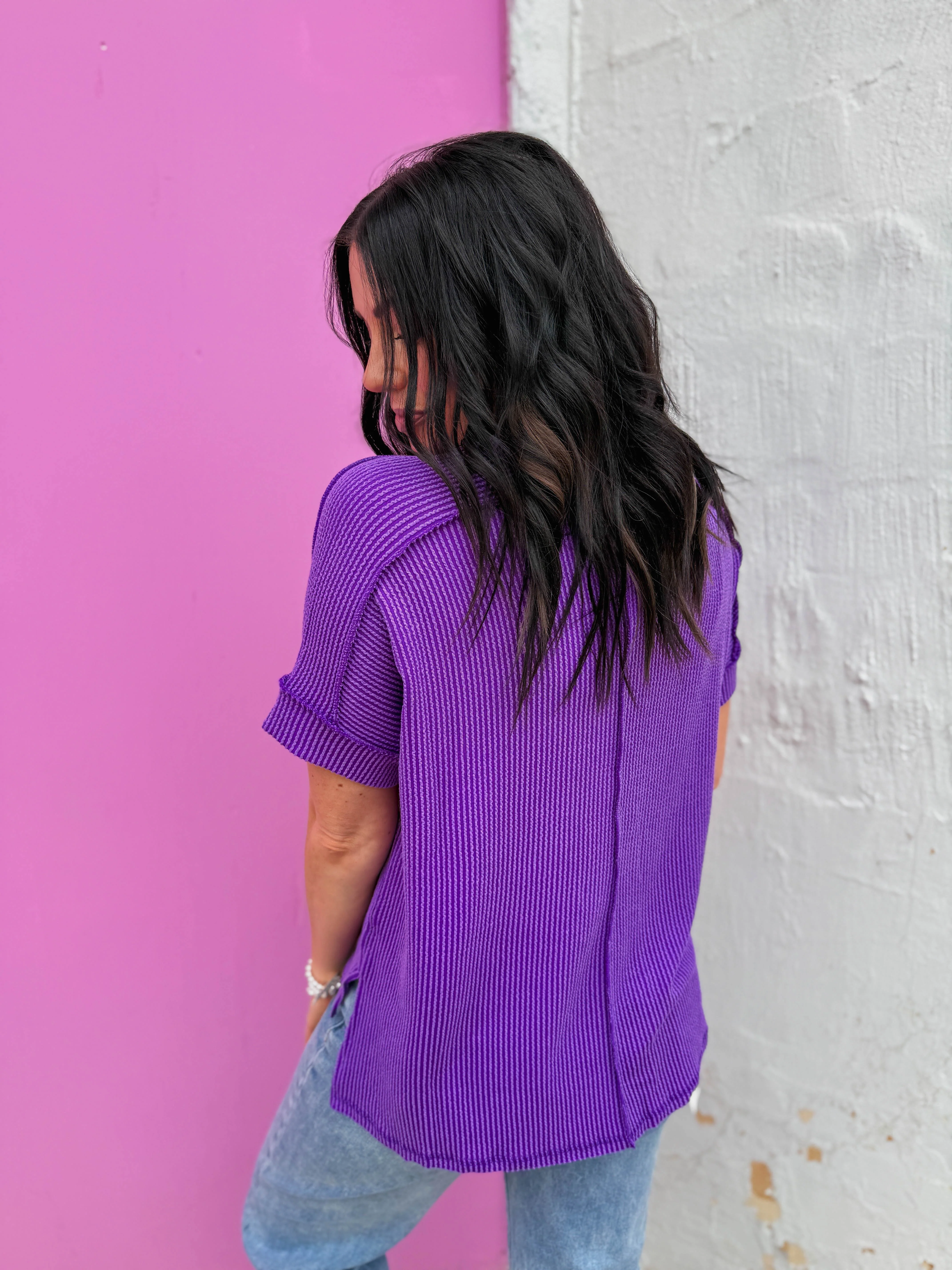 Kyla Corded Top-Purple - Image 8