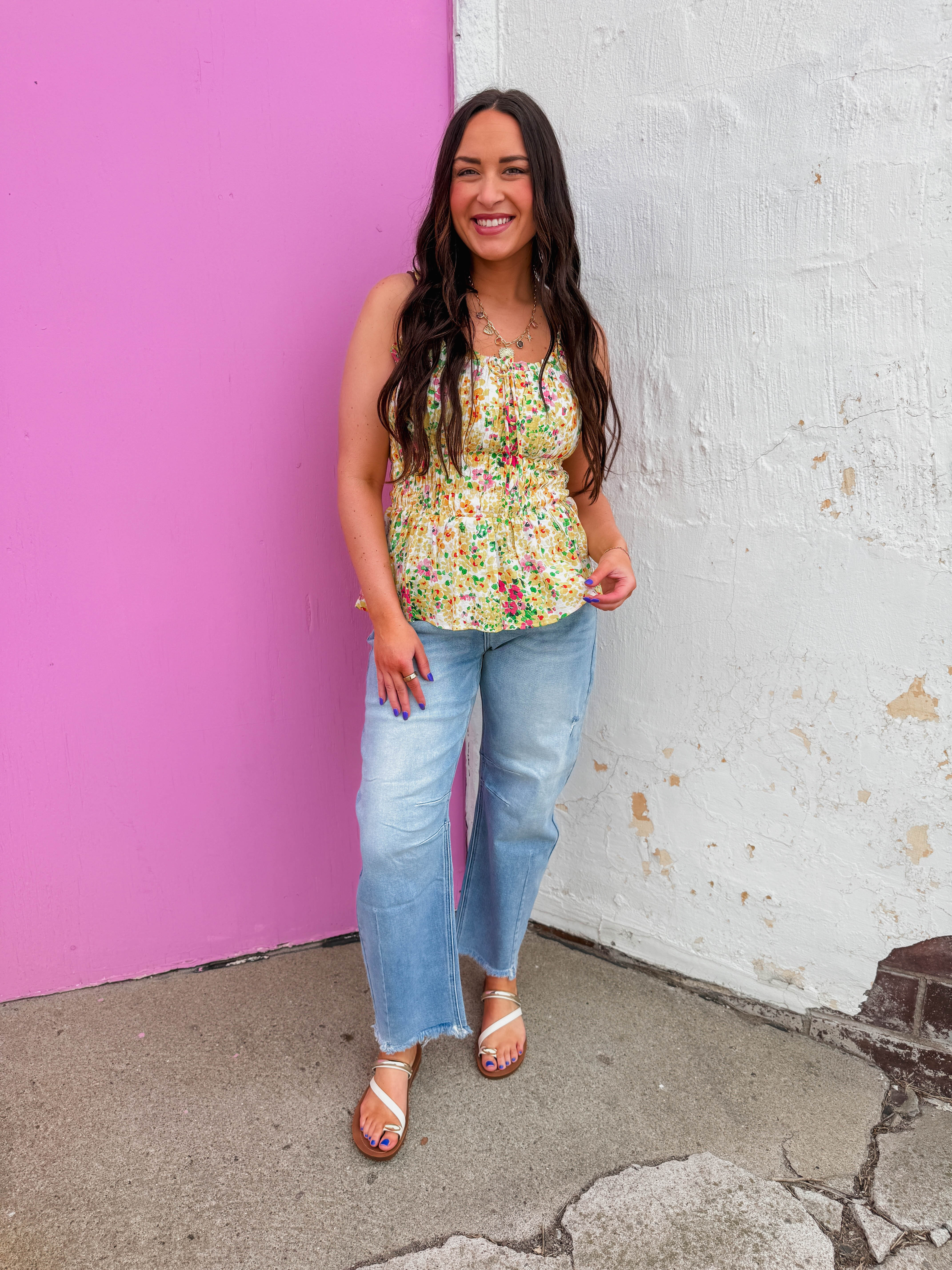 Laura Floral Tank-Yellow - Image 2