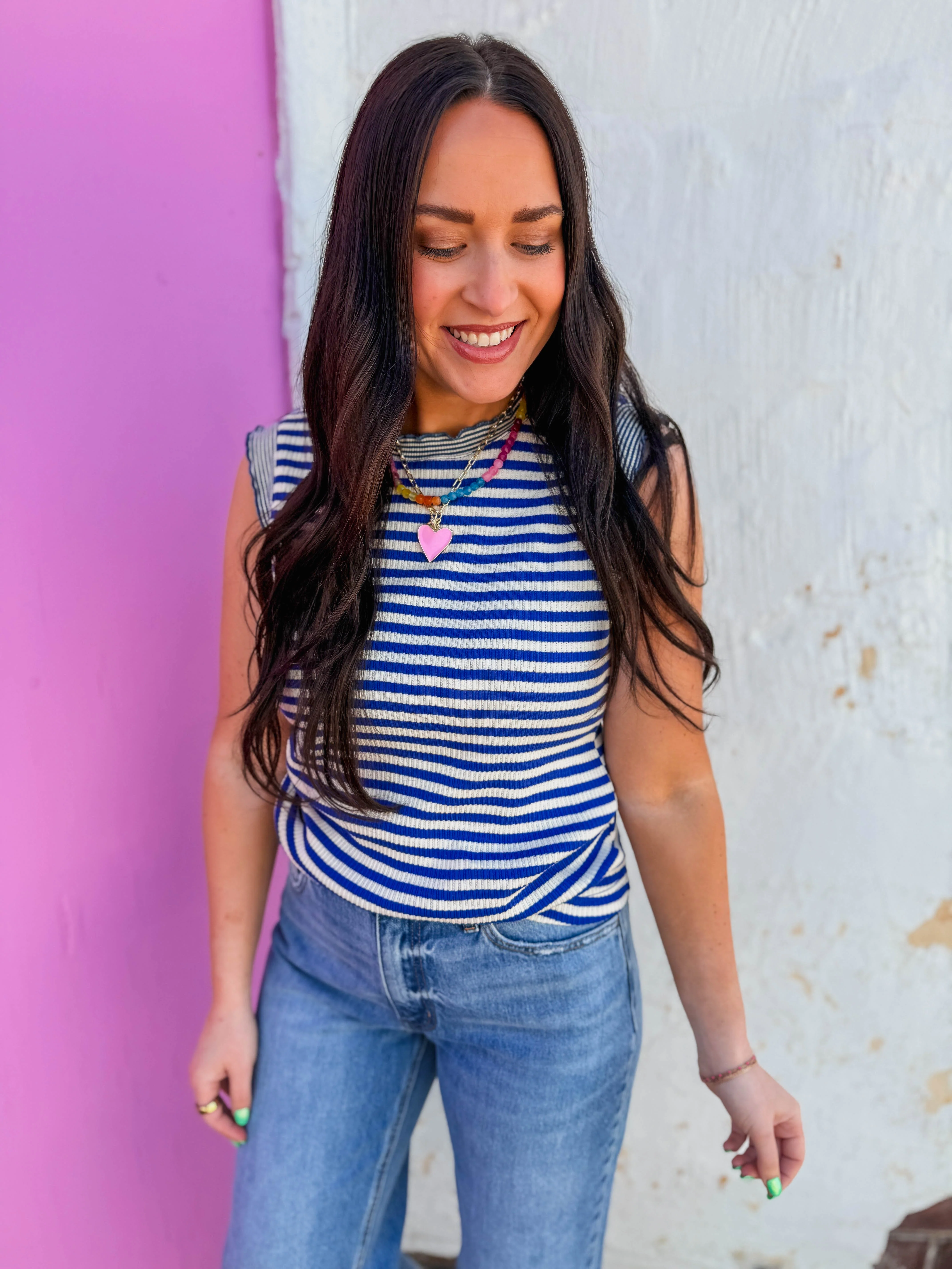 Lauren Striped Tank-Blue - Image 3
