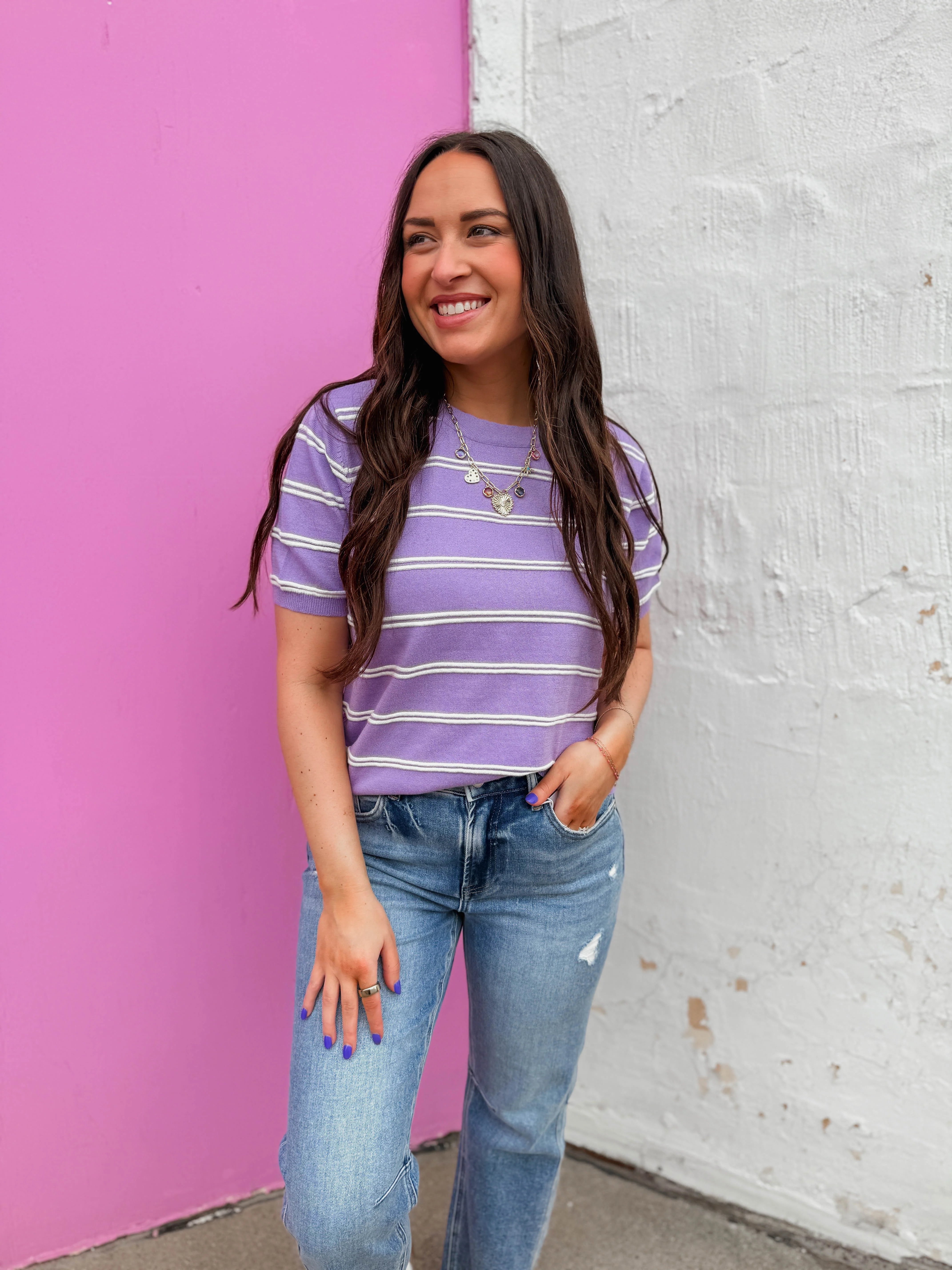 Lauryn Striped Knit Top