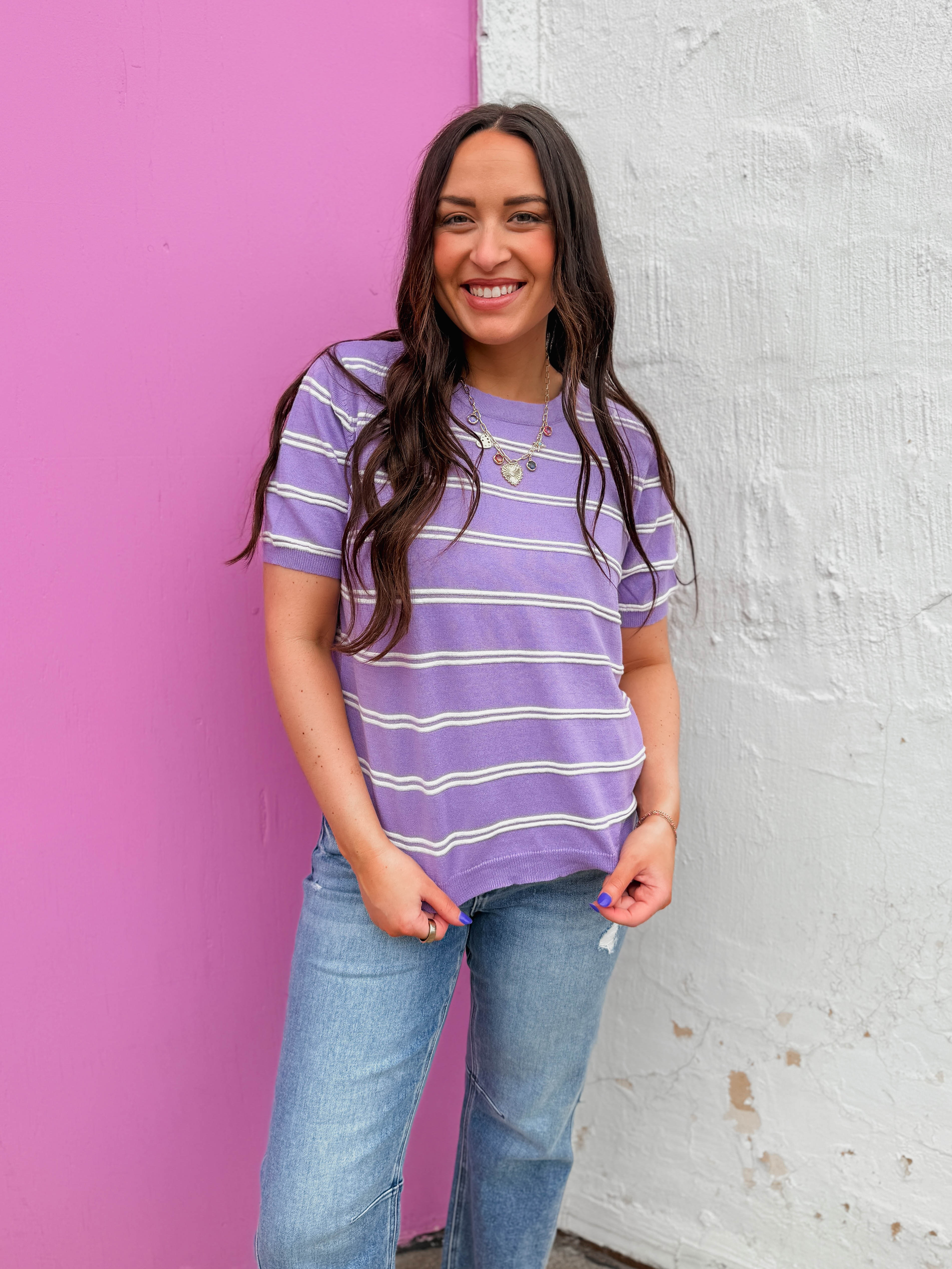 Lauryn Striped Knit Top - Image 6
