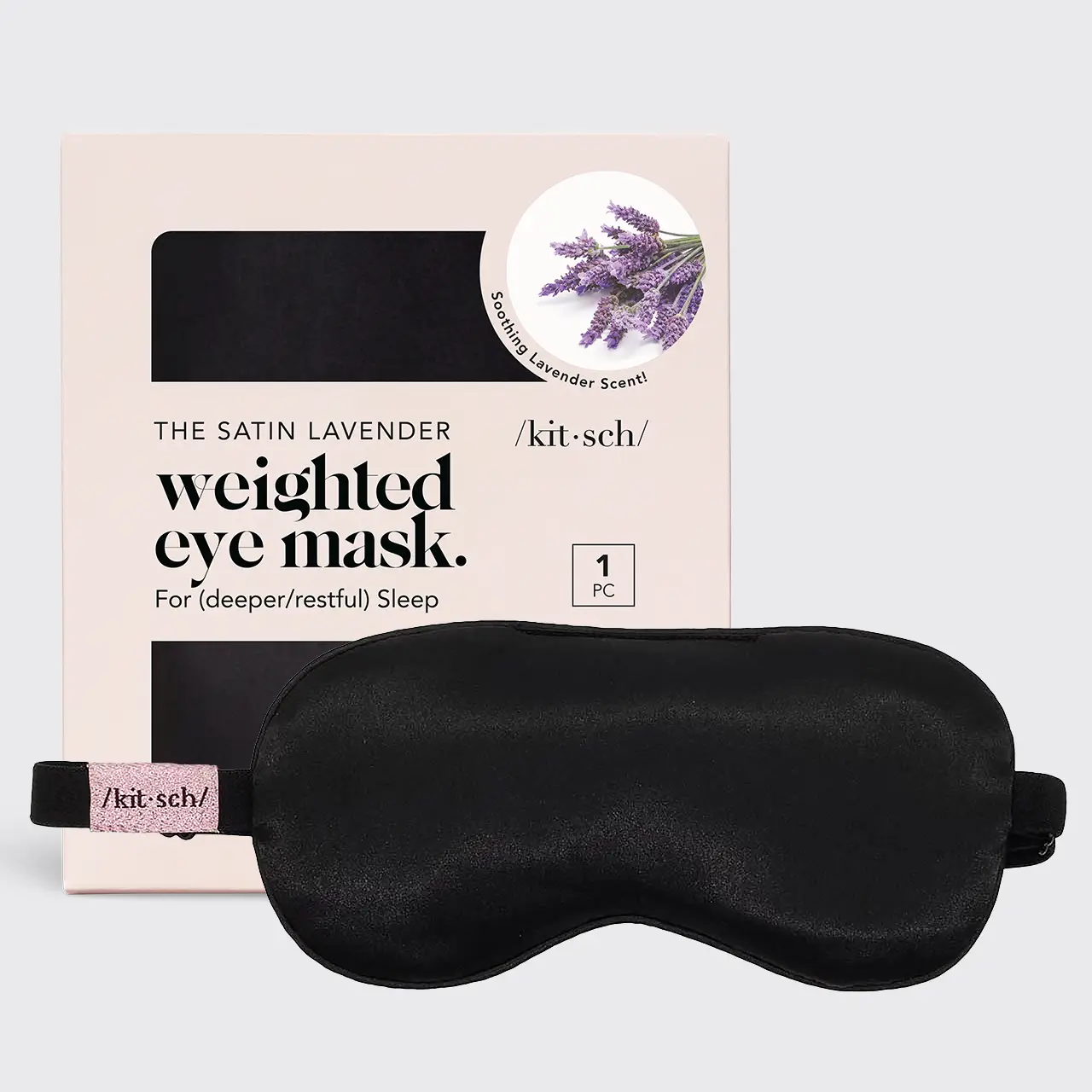 Lavender Weighted Satin Eye Mask - Image 2