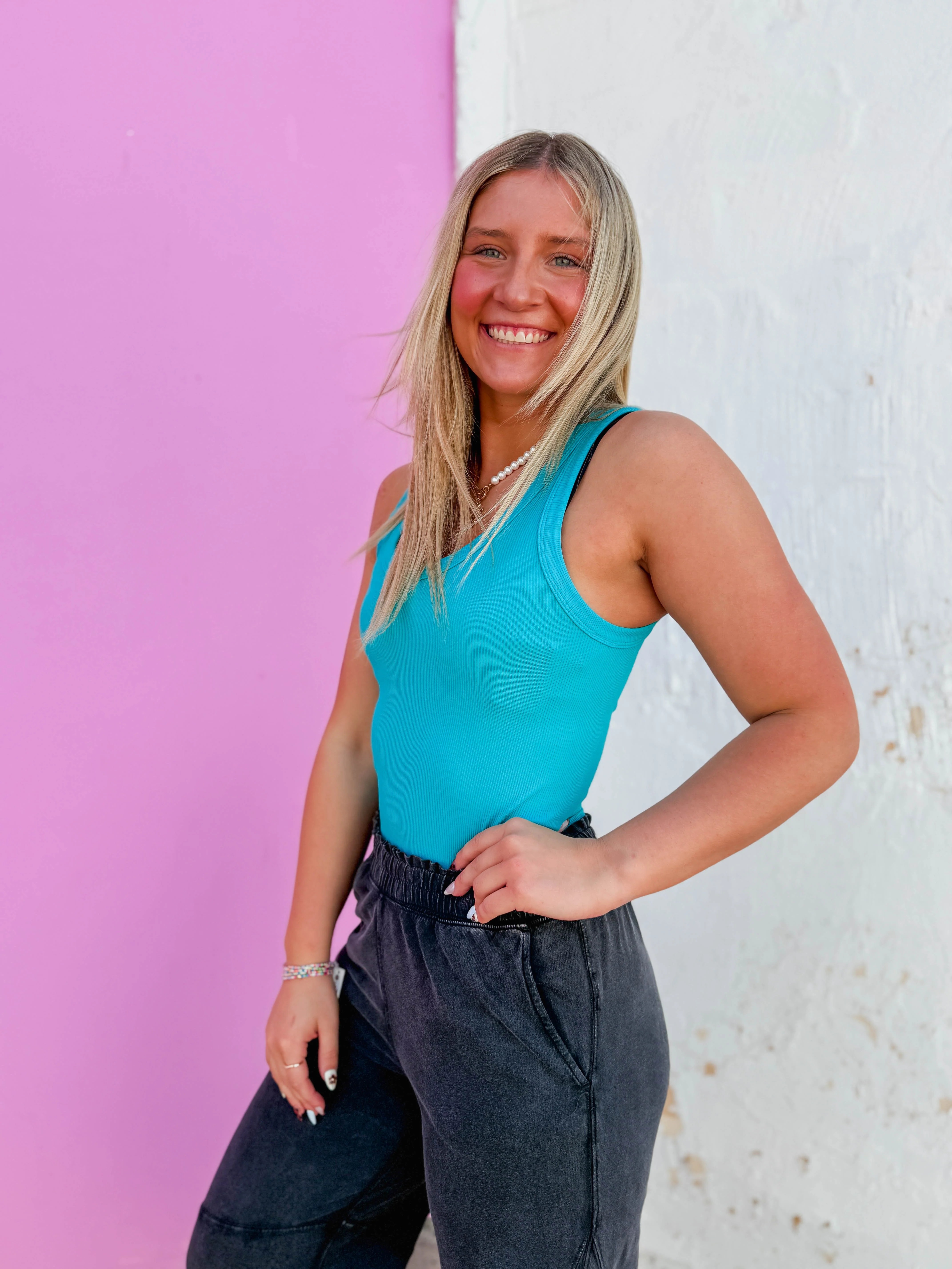 Layer Me Up Tank-Teal - Image 3