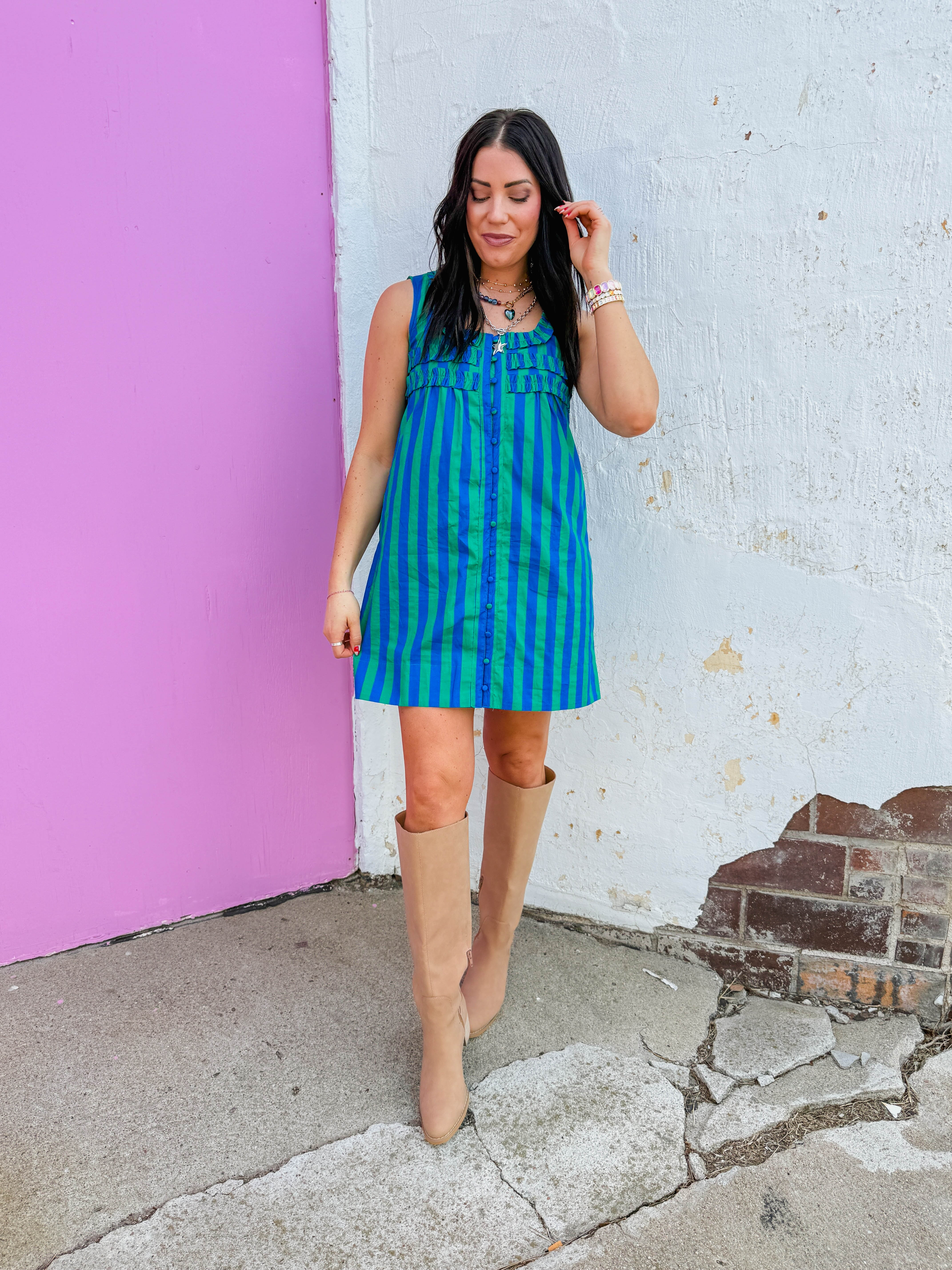 Lenny Striped Mini Dress - Image 3