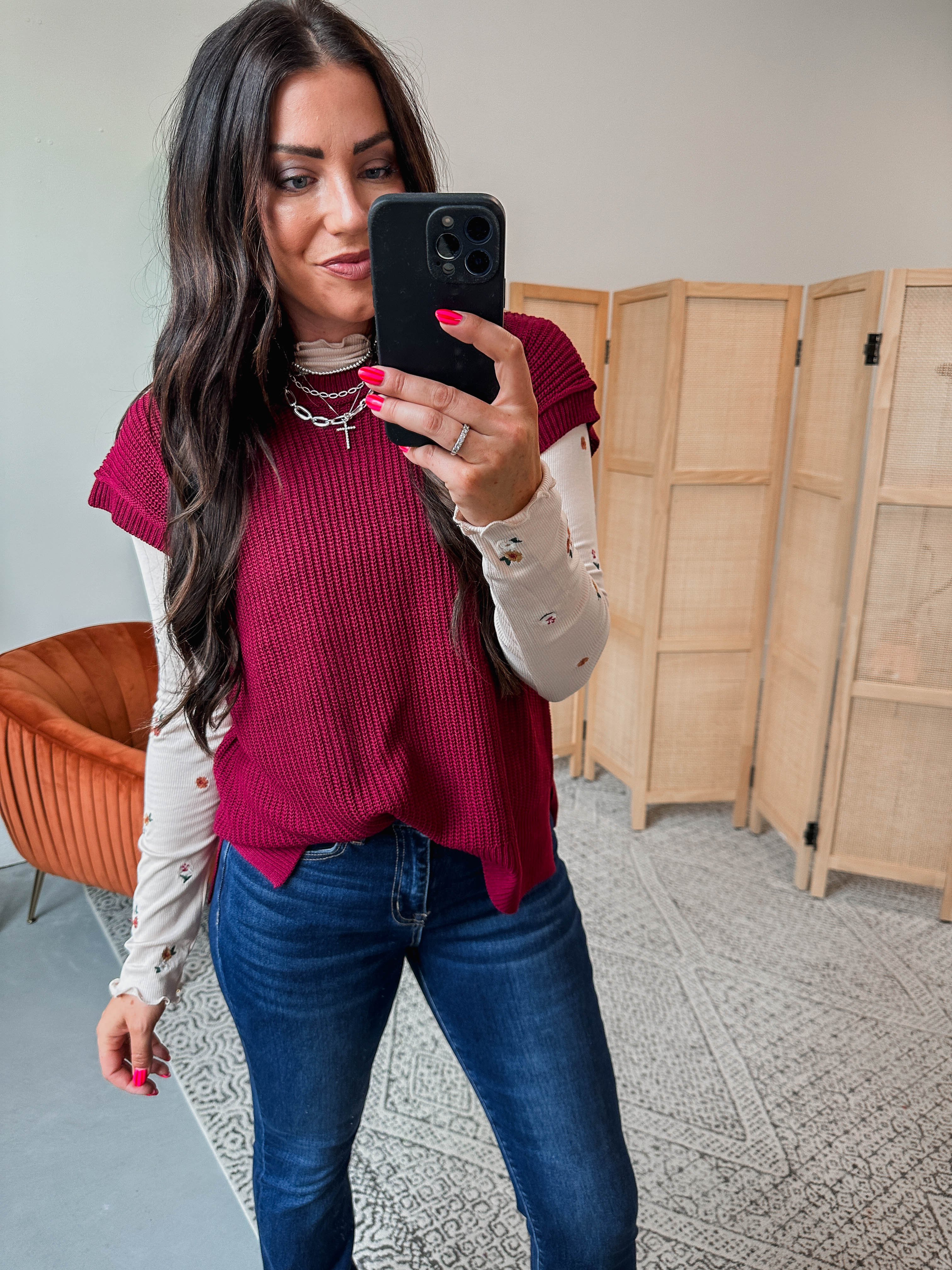 Lila Floral Embroidered Top - Image 11