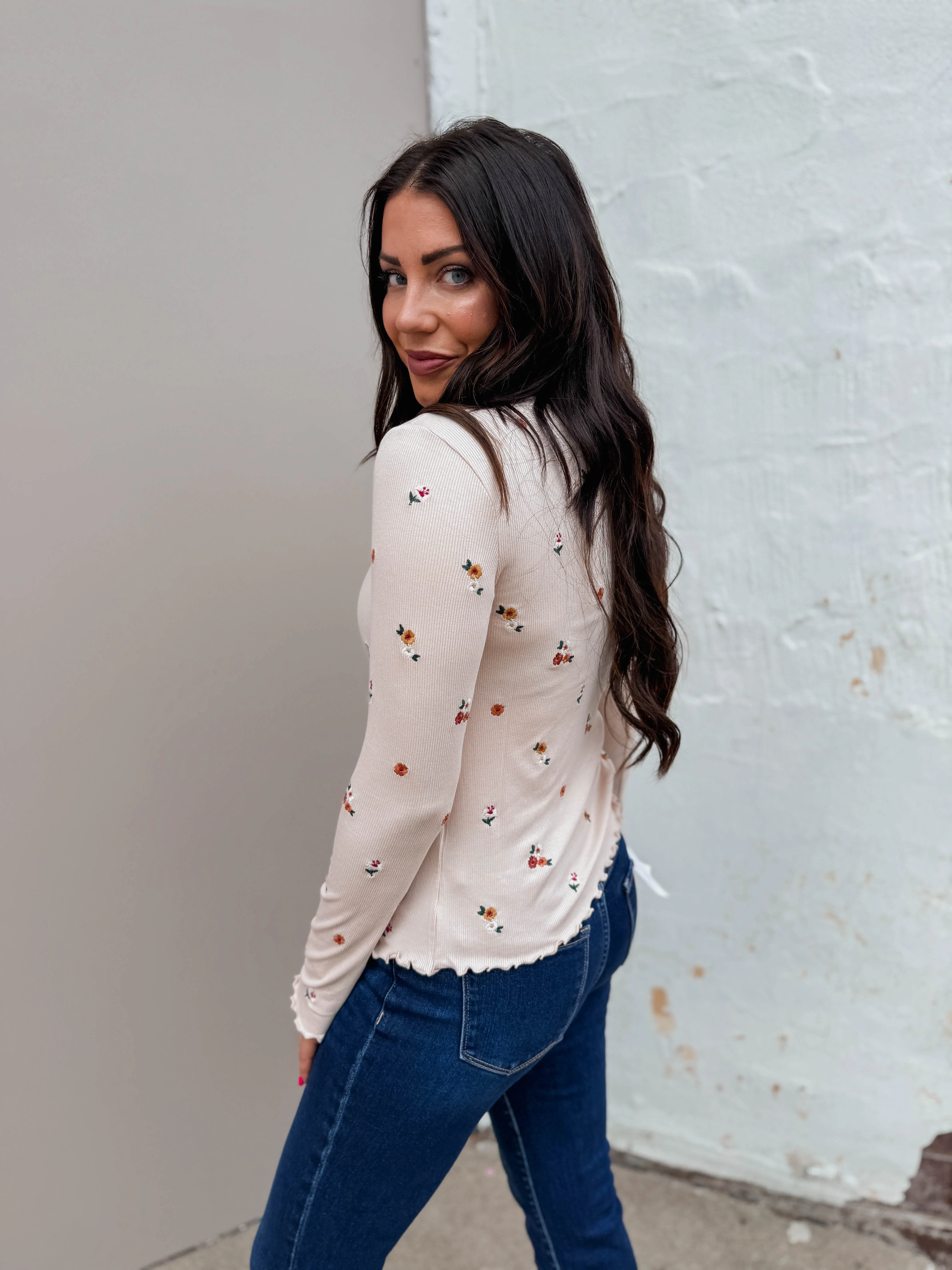 Lila Floral Embroidered Top - Image 6