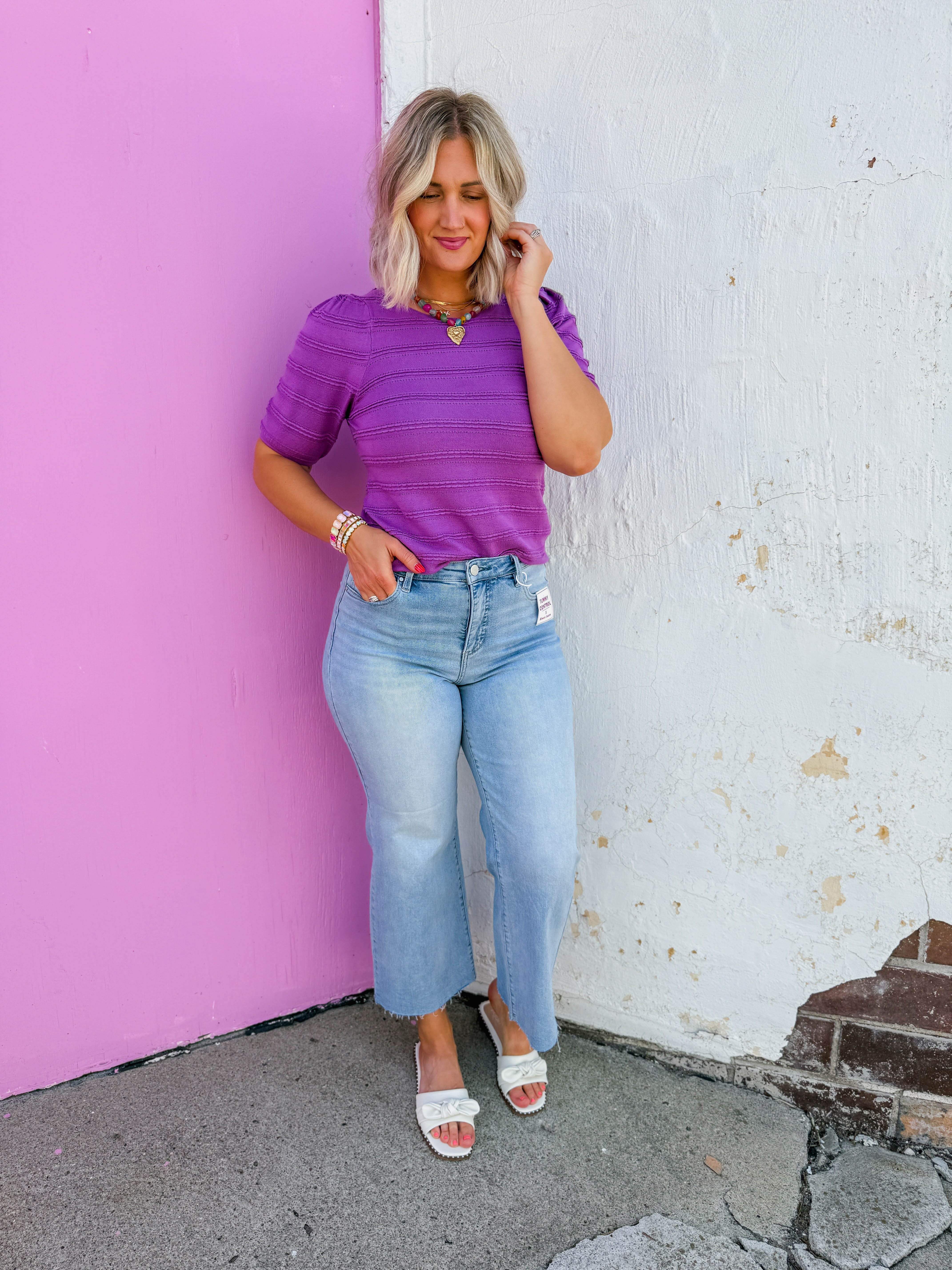Lindy Knit Top-Orchid - Image 4