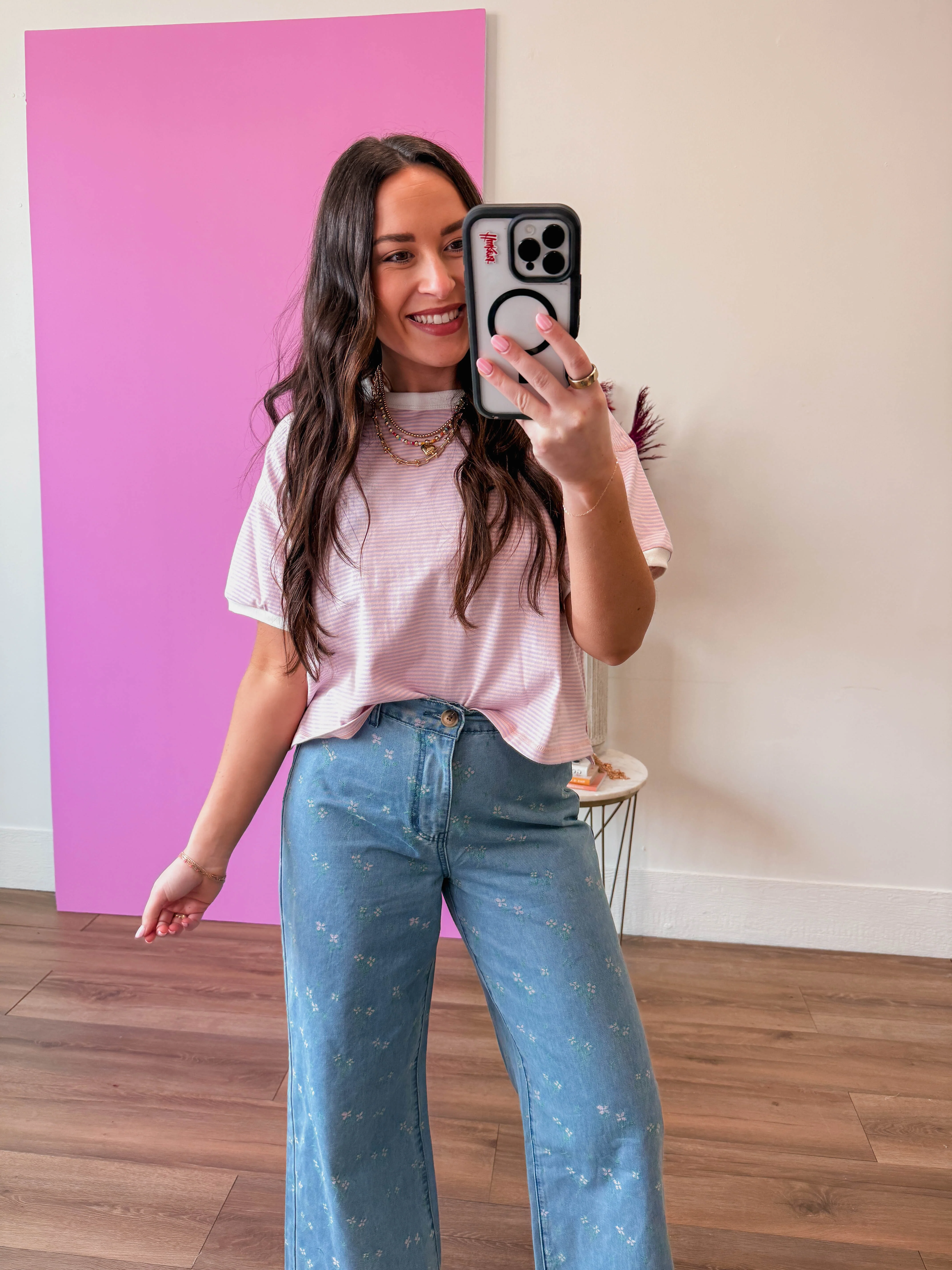 Line It Up Tee-Blush/Lavender - Image 18