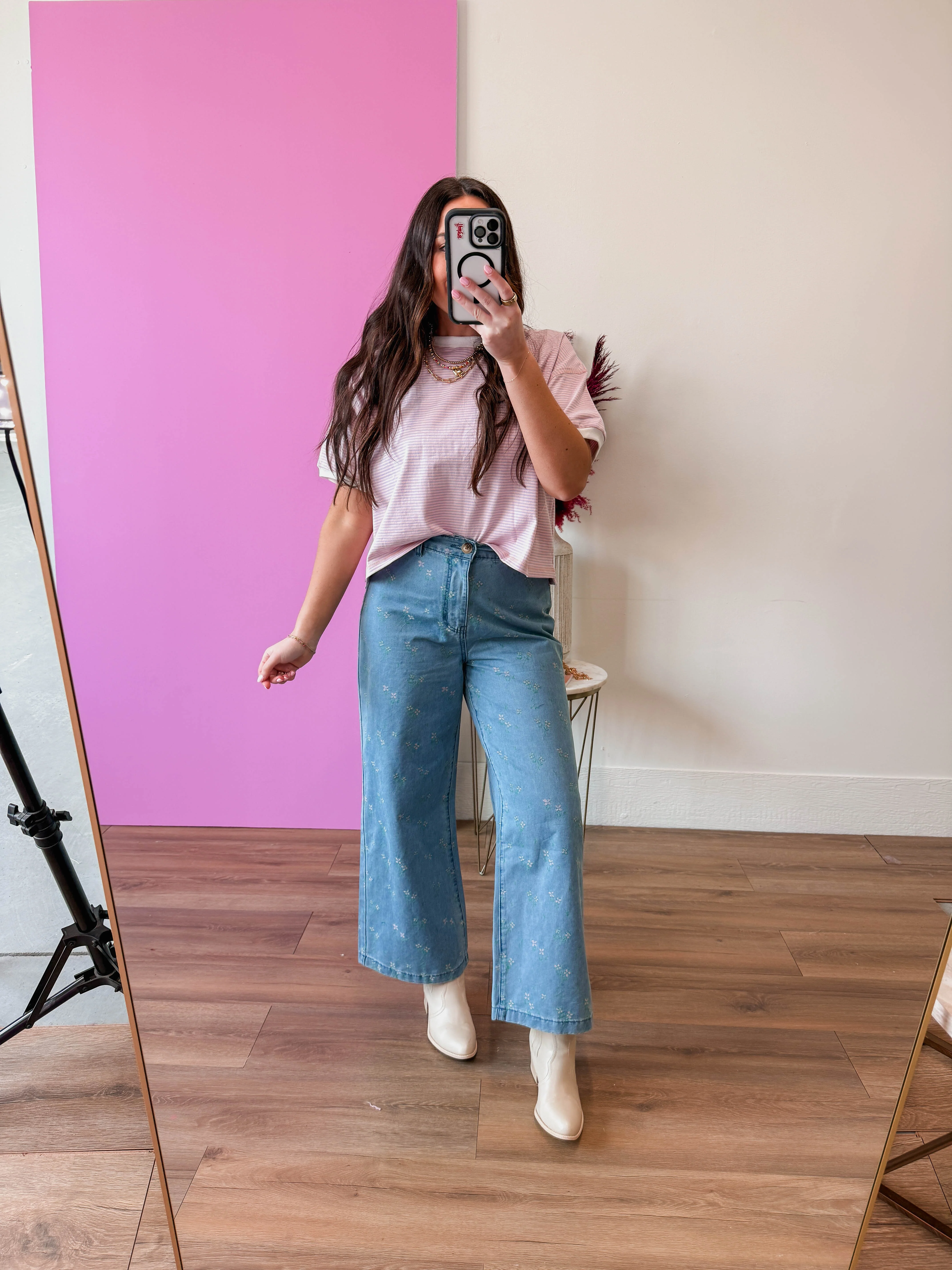 Line It Up Tee-Blush/Lavender - Image 19