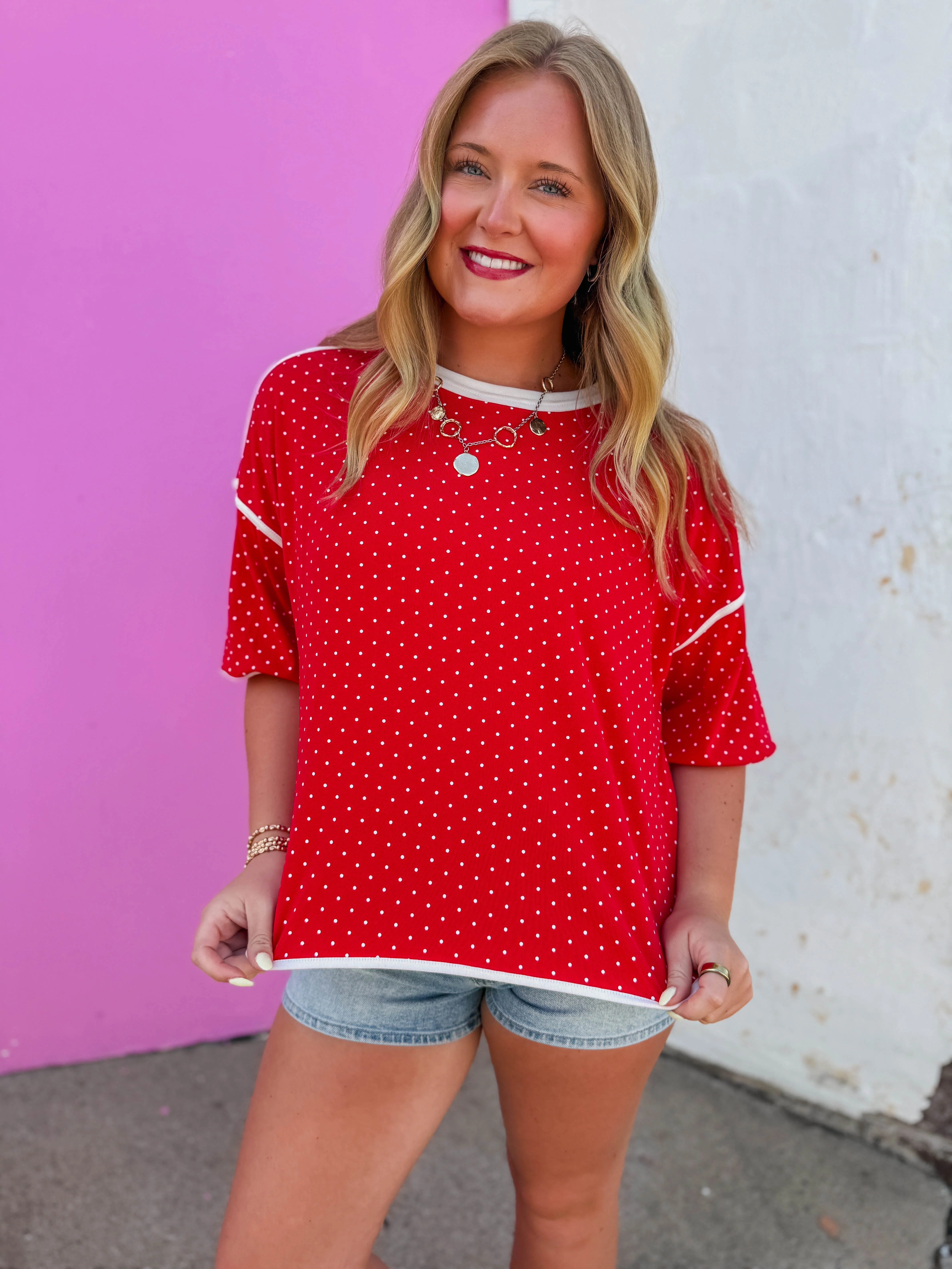 Lottie Tee-Red - Image 3