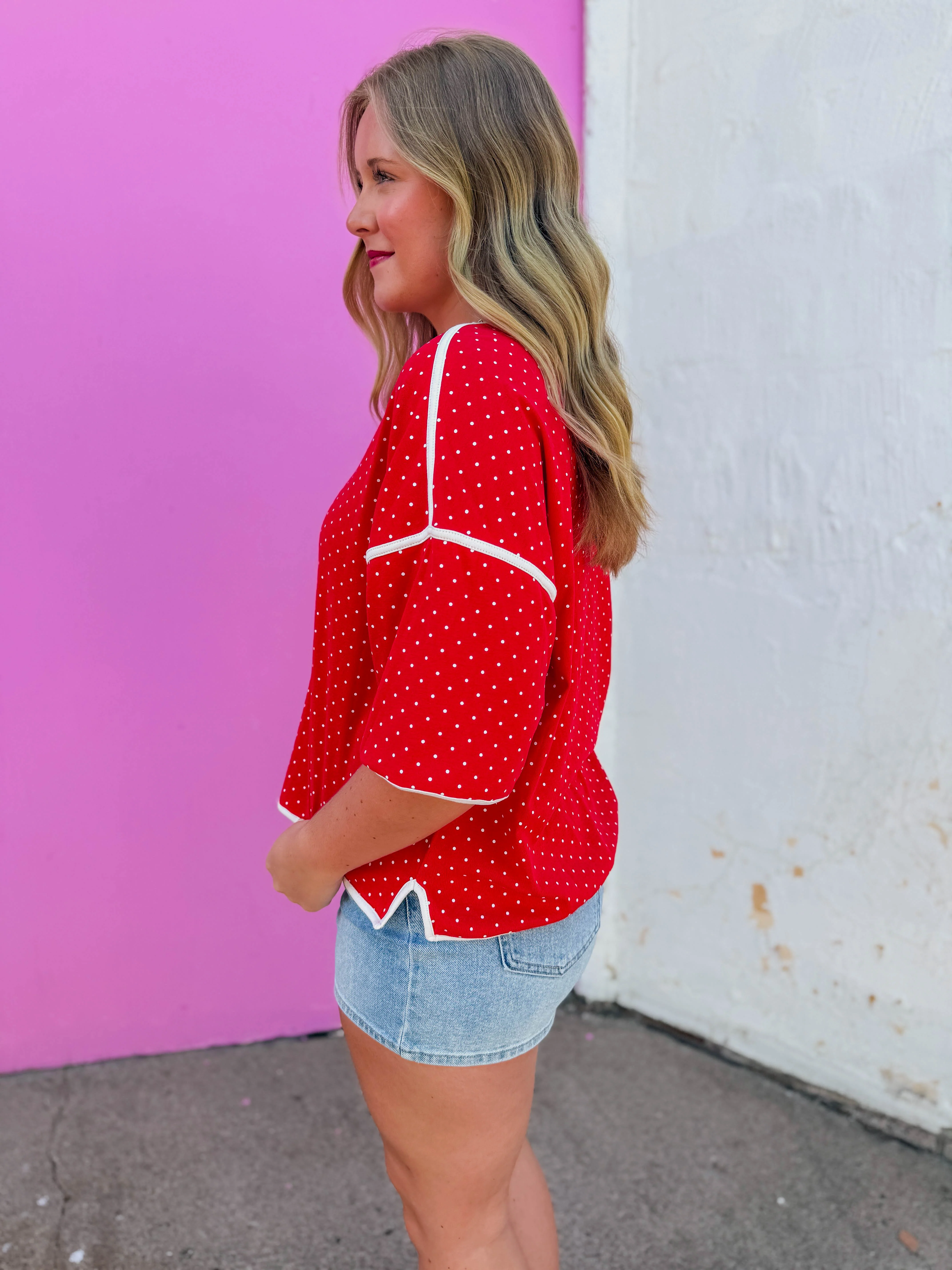 Lottie Tee-Red - Image 4
