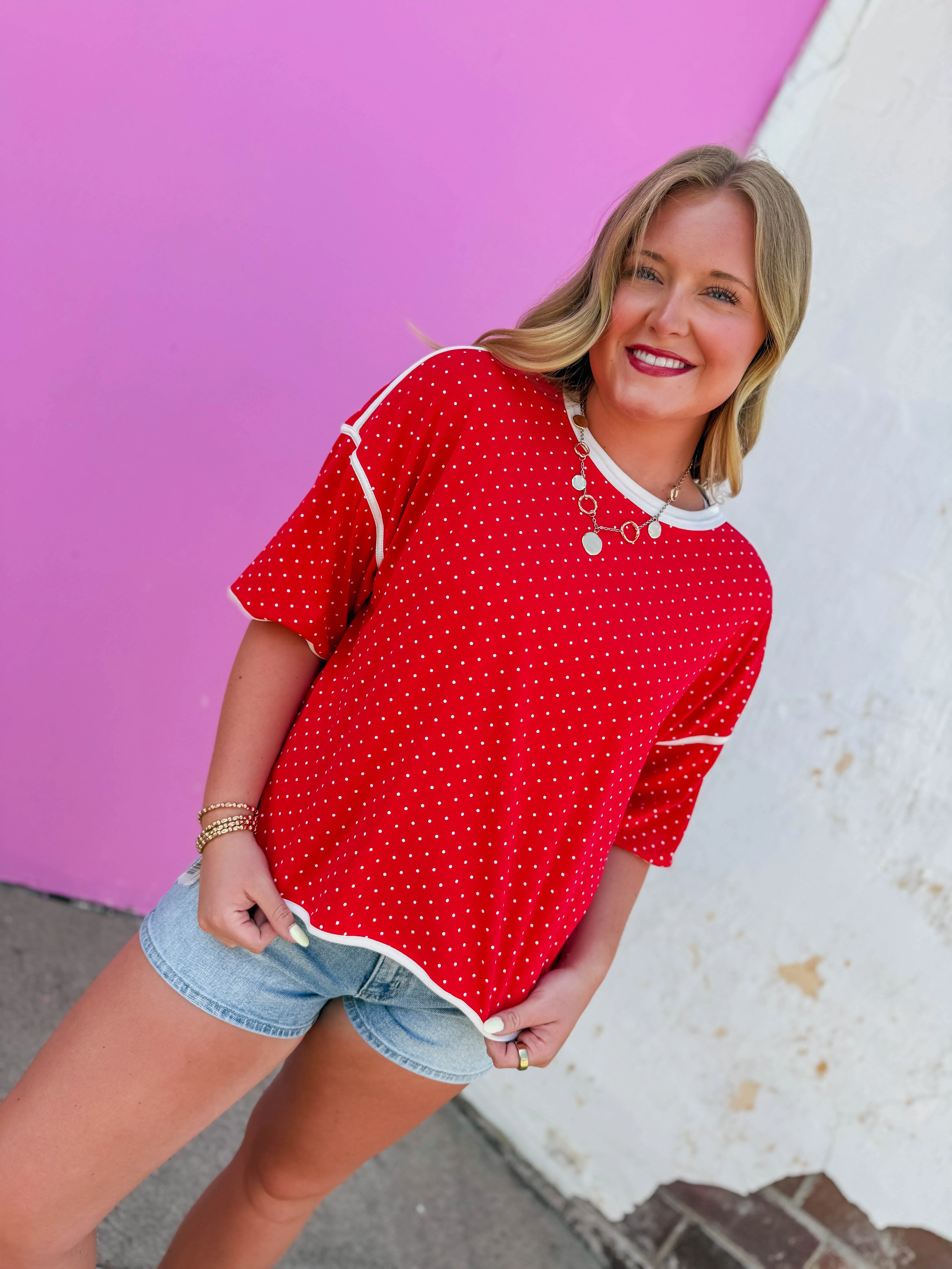 Lottie Tee-Red - Image 5