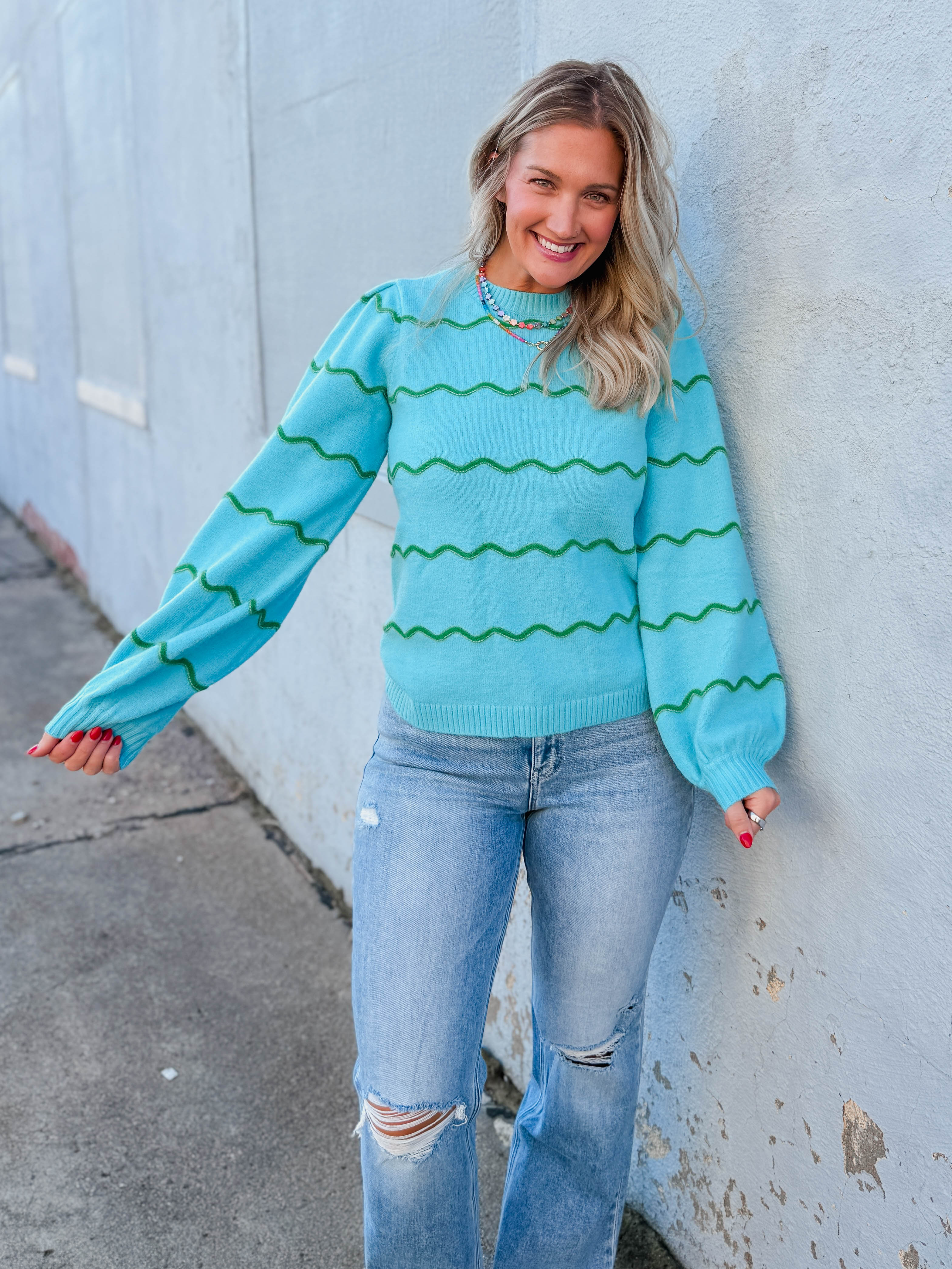 Maeverly Sweater-Cerulean Blue - Image 11