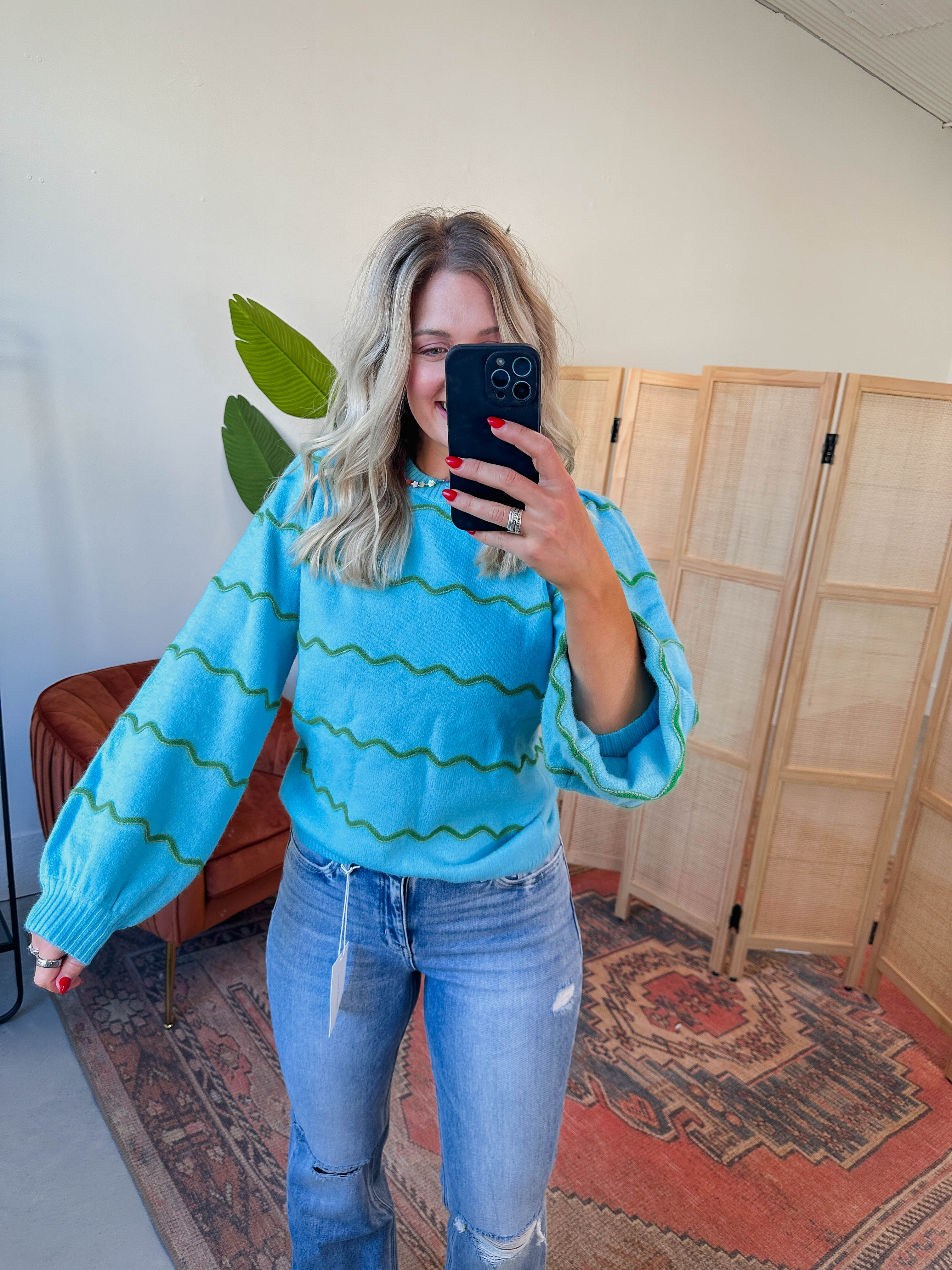 Maeverly Sweater-Cerulean Blue - Image 12