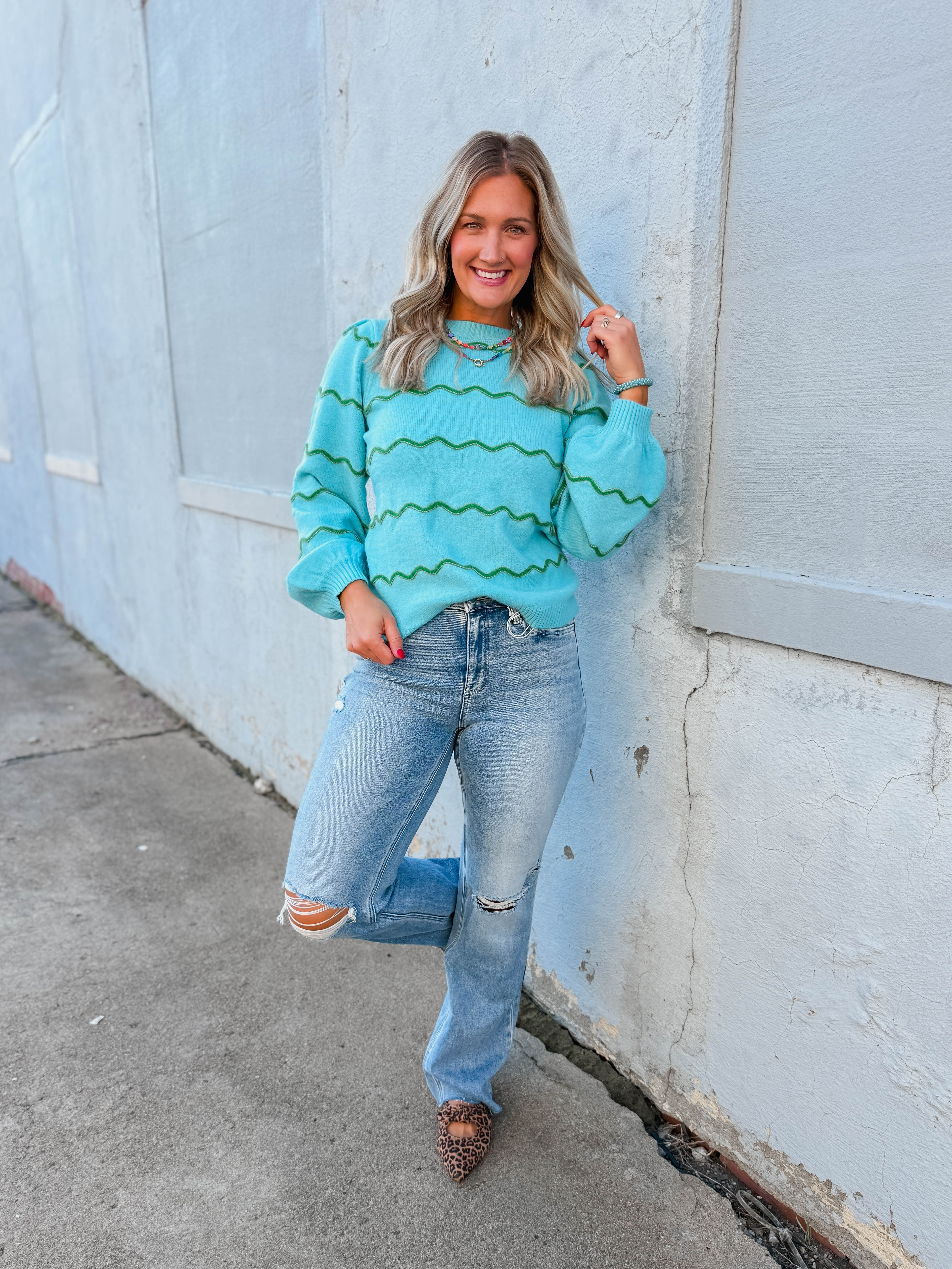 Maeverly Sweater-Cerulean Blue - Image 9