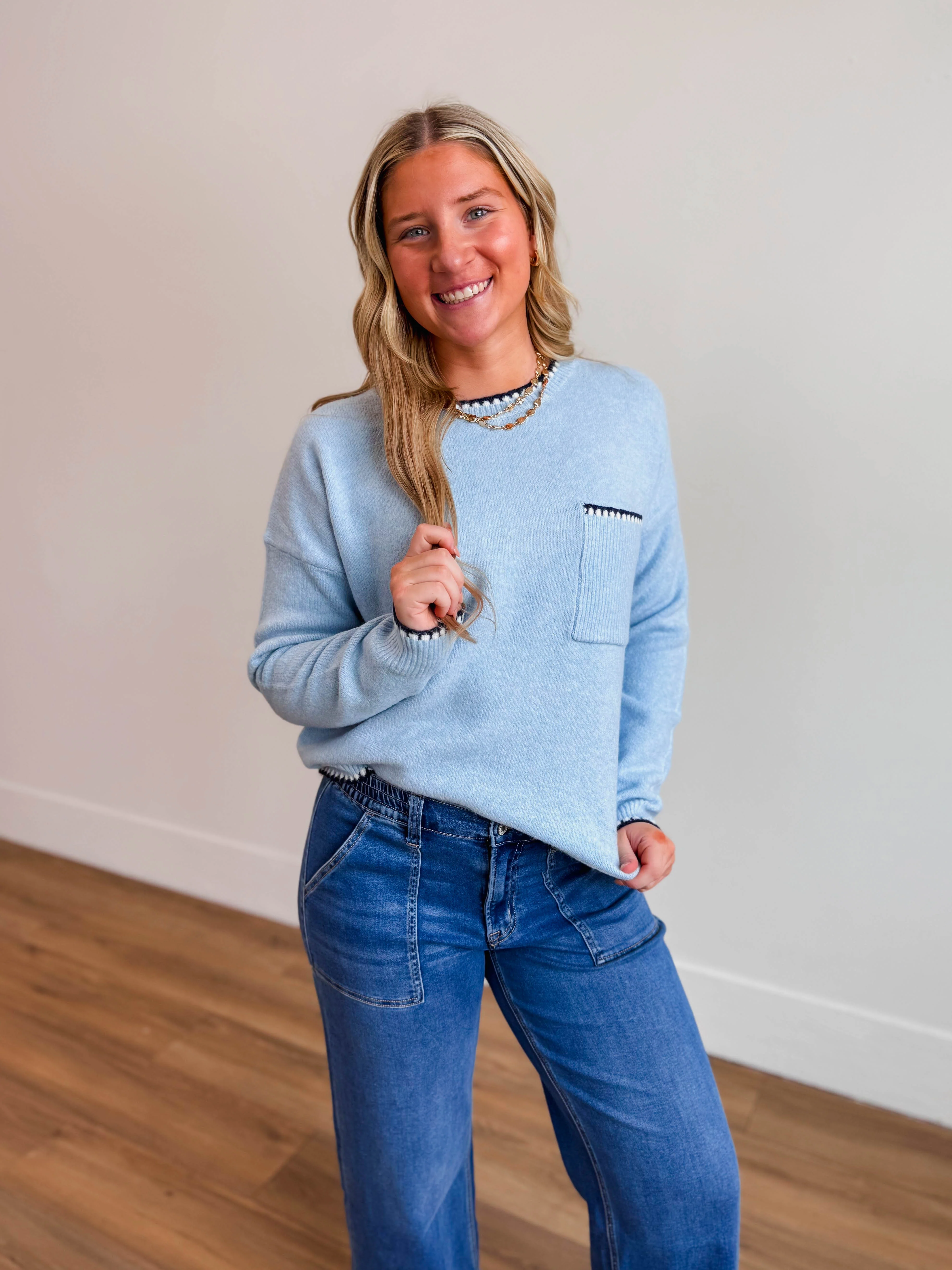 Margo Sweater-Light Blue