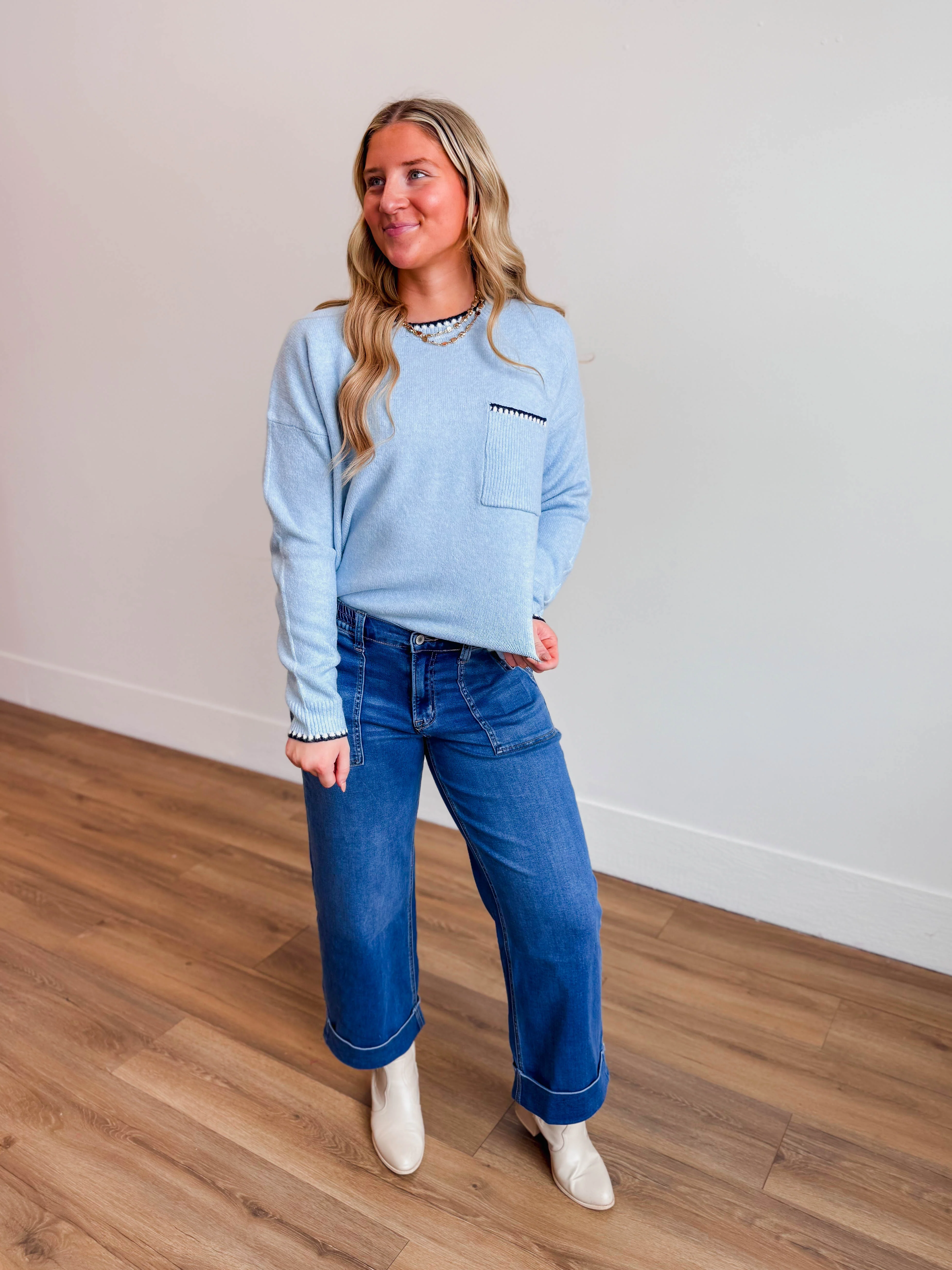 Margo Sweater-Light Blue - Image 2