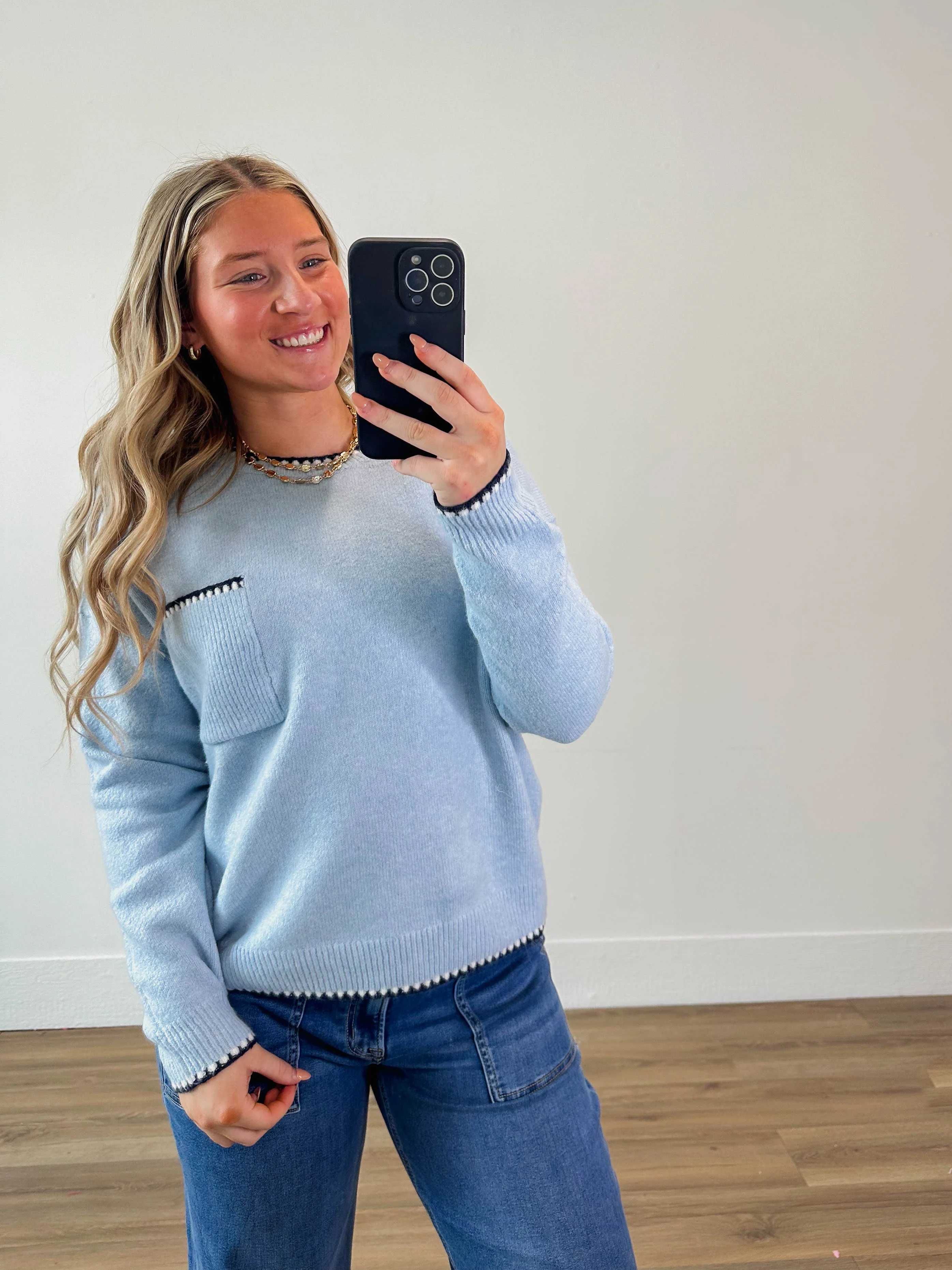 Margo Sweater-Light Blue - Image 3