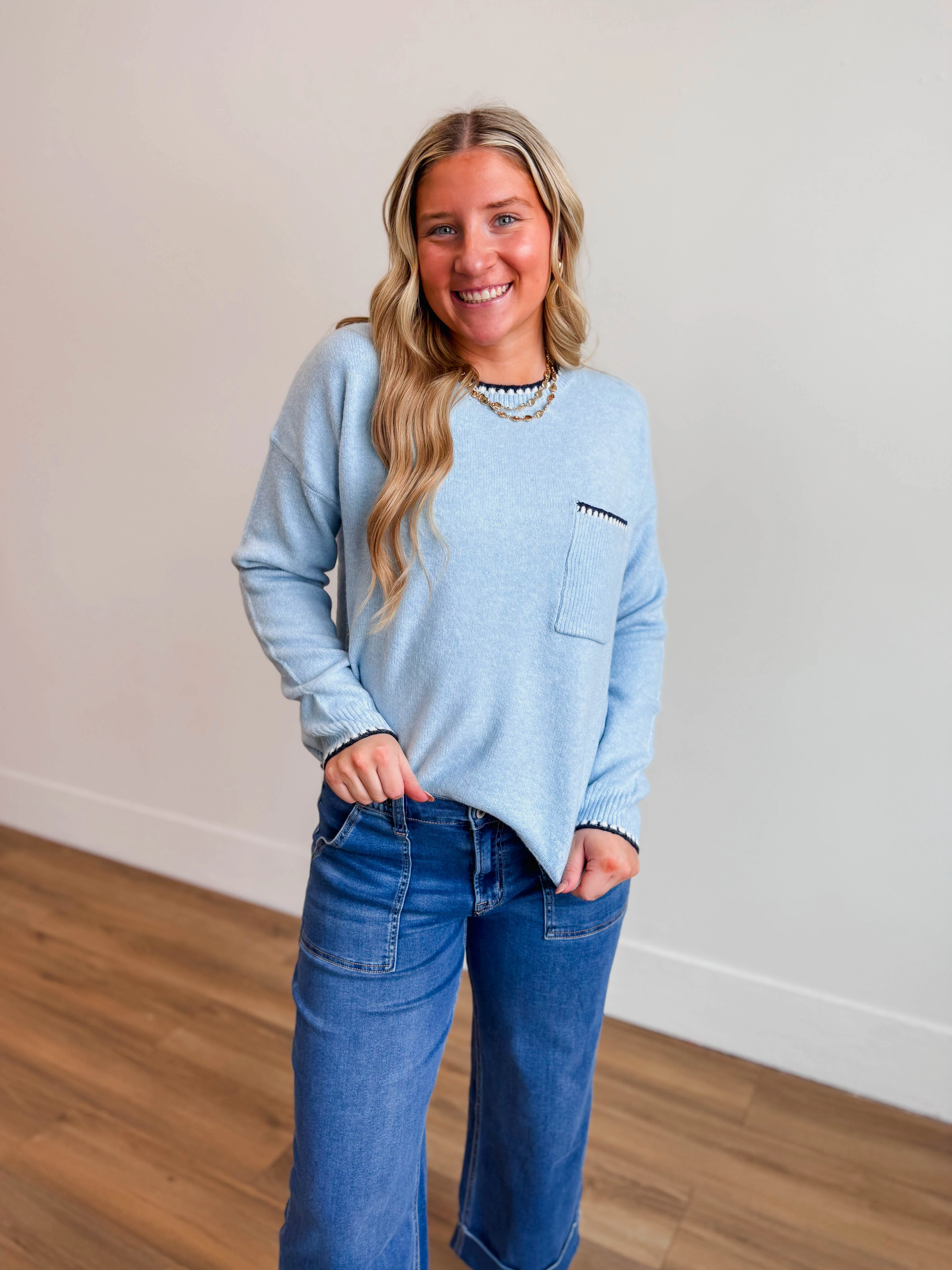 Margo Sweater-Light Blue - Image 4