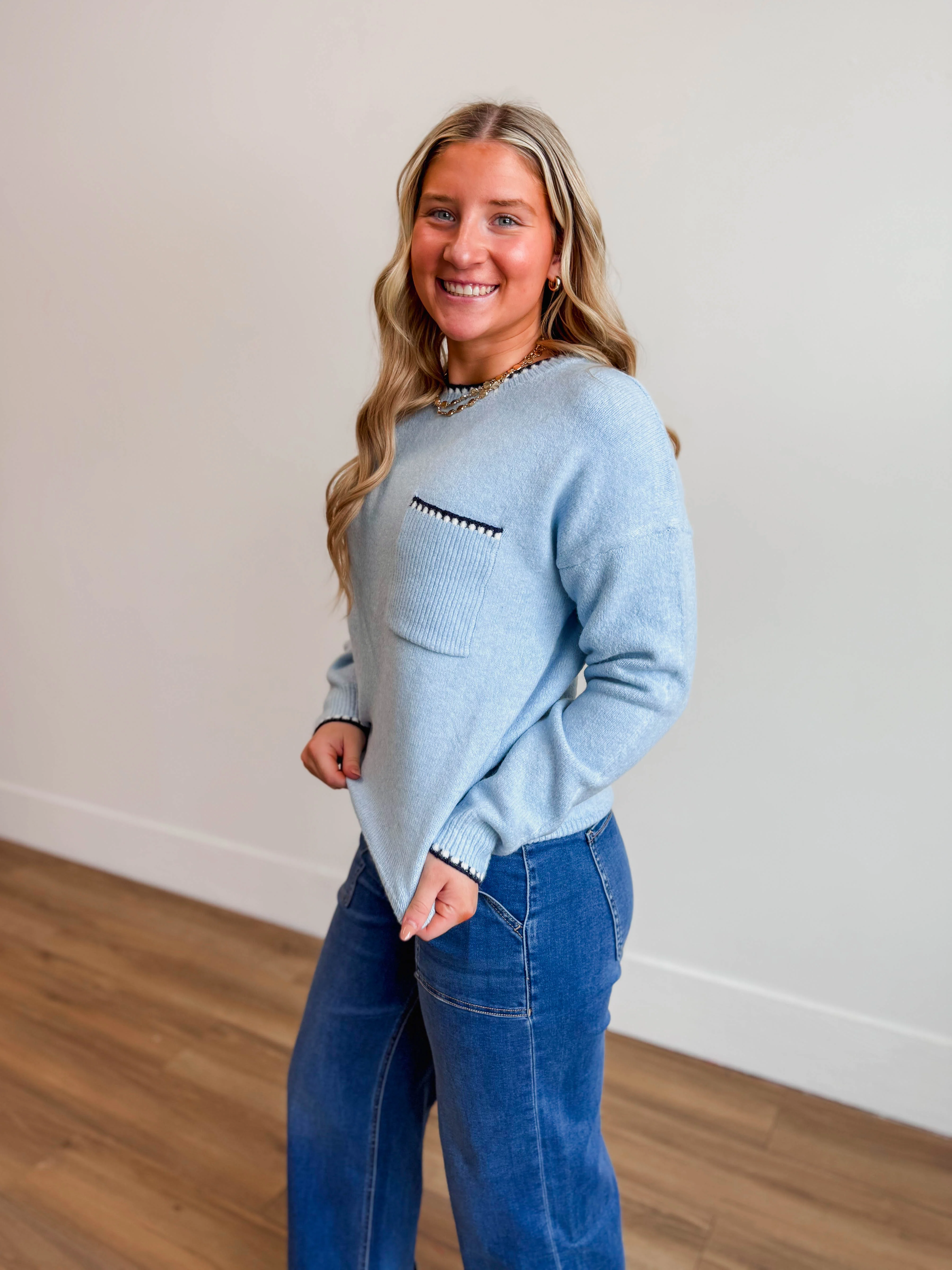 Margo Sweater-Light Blue - Image 5