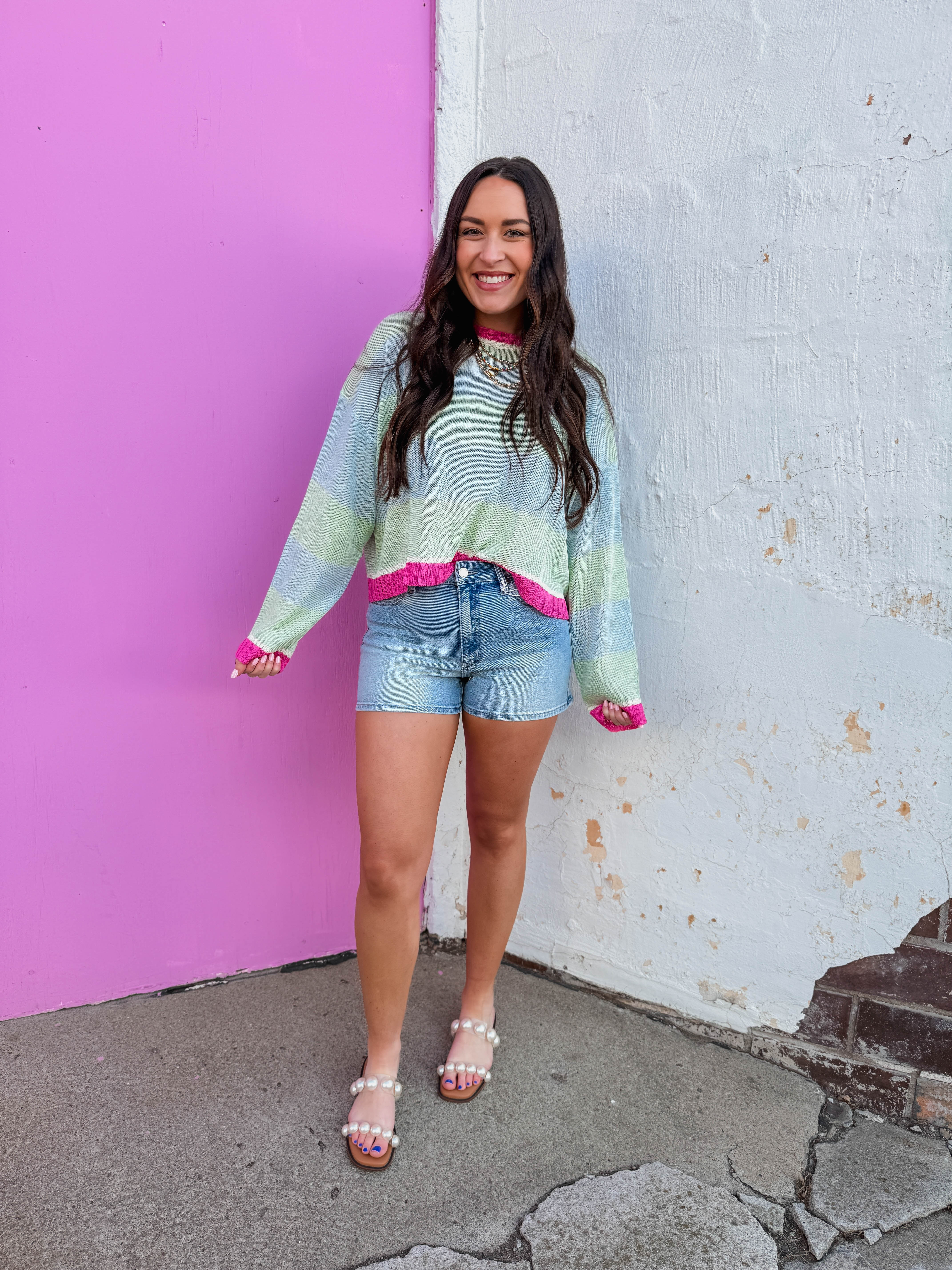 Marlie High Rise Denim Shorts - Image 5