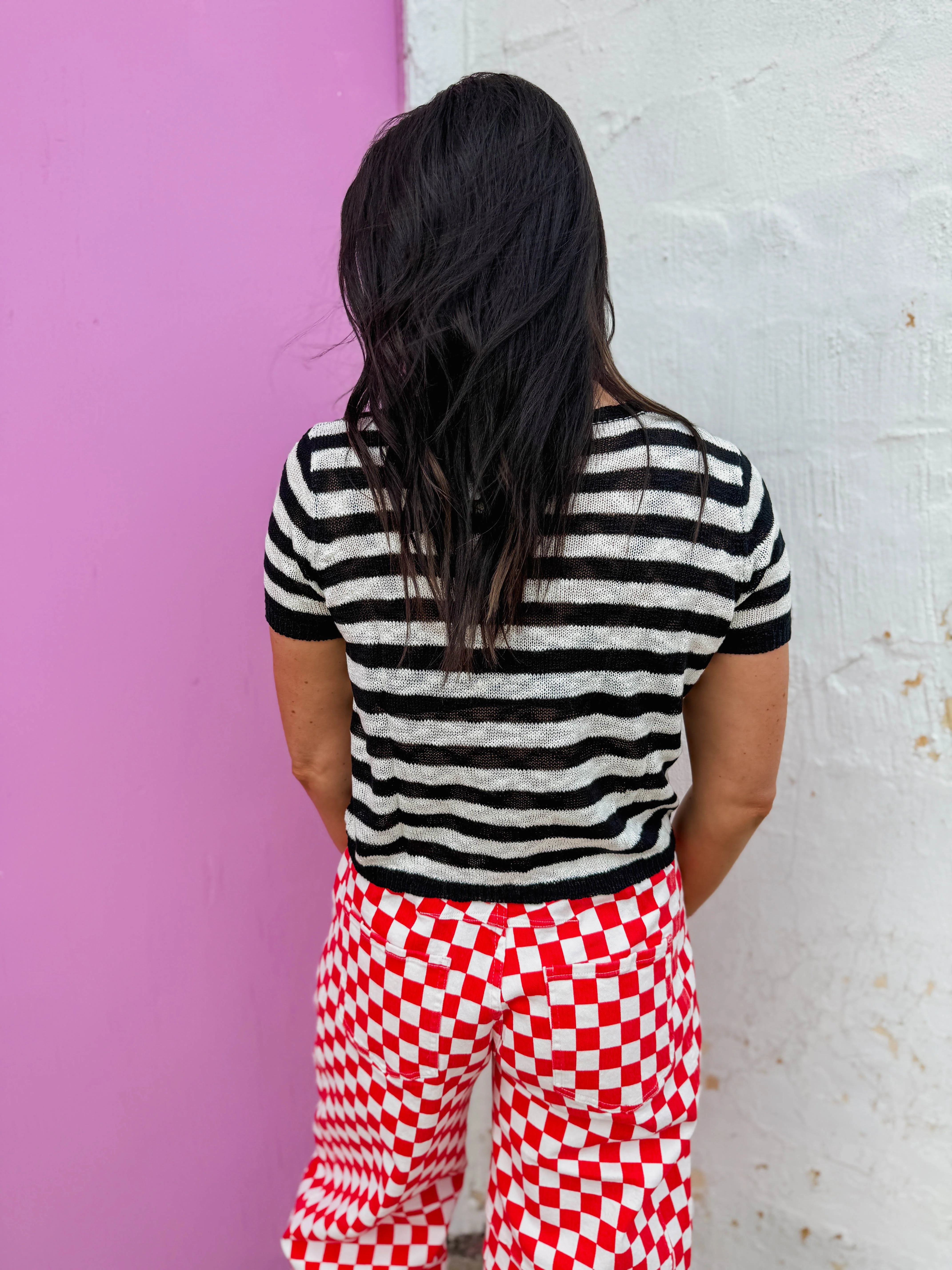 Masyn Striped Knit Top - Image 13