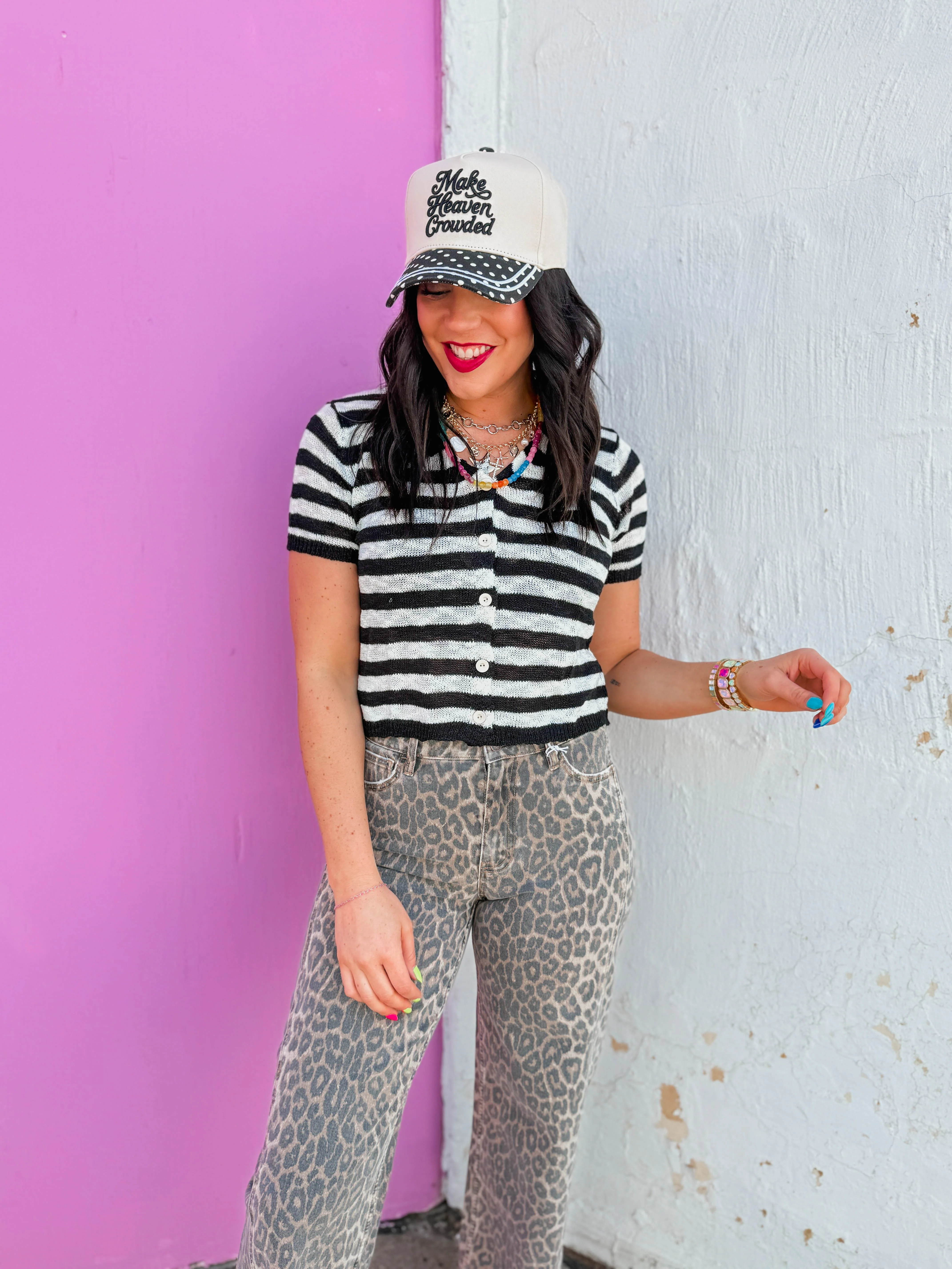 Masyn Striped Knit Top - Image 18
