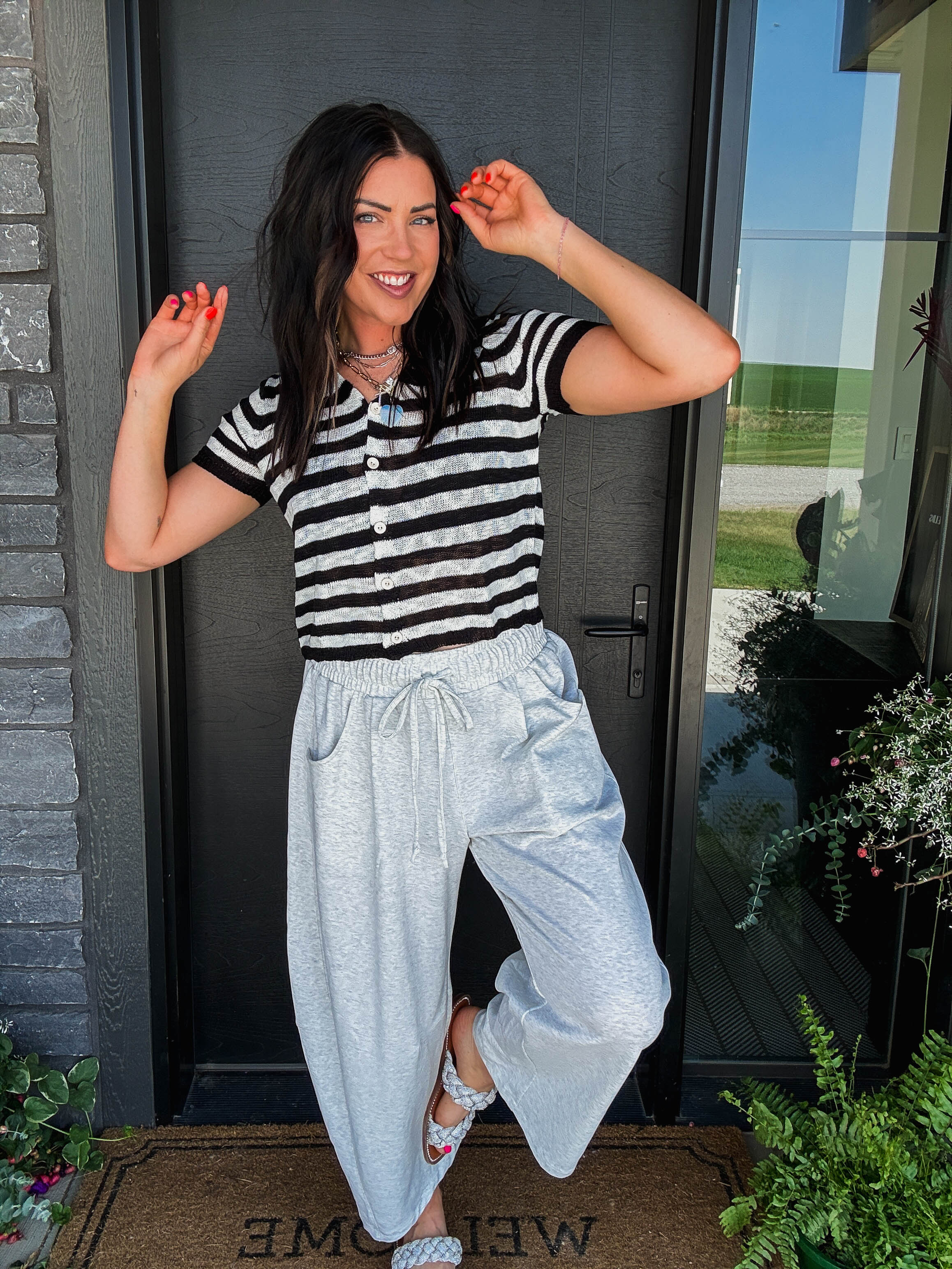 Masyn Striped Knit Top - Image 2