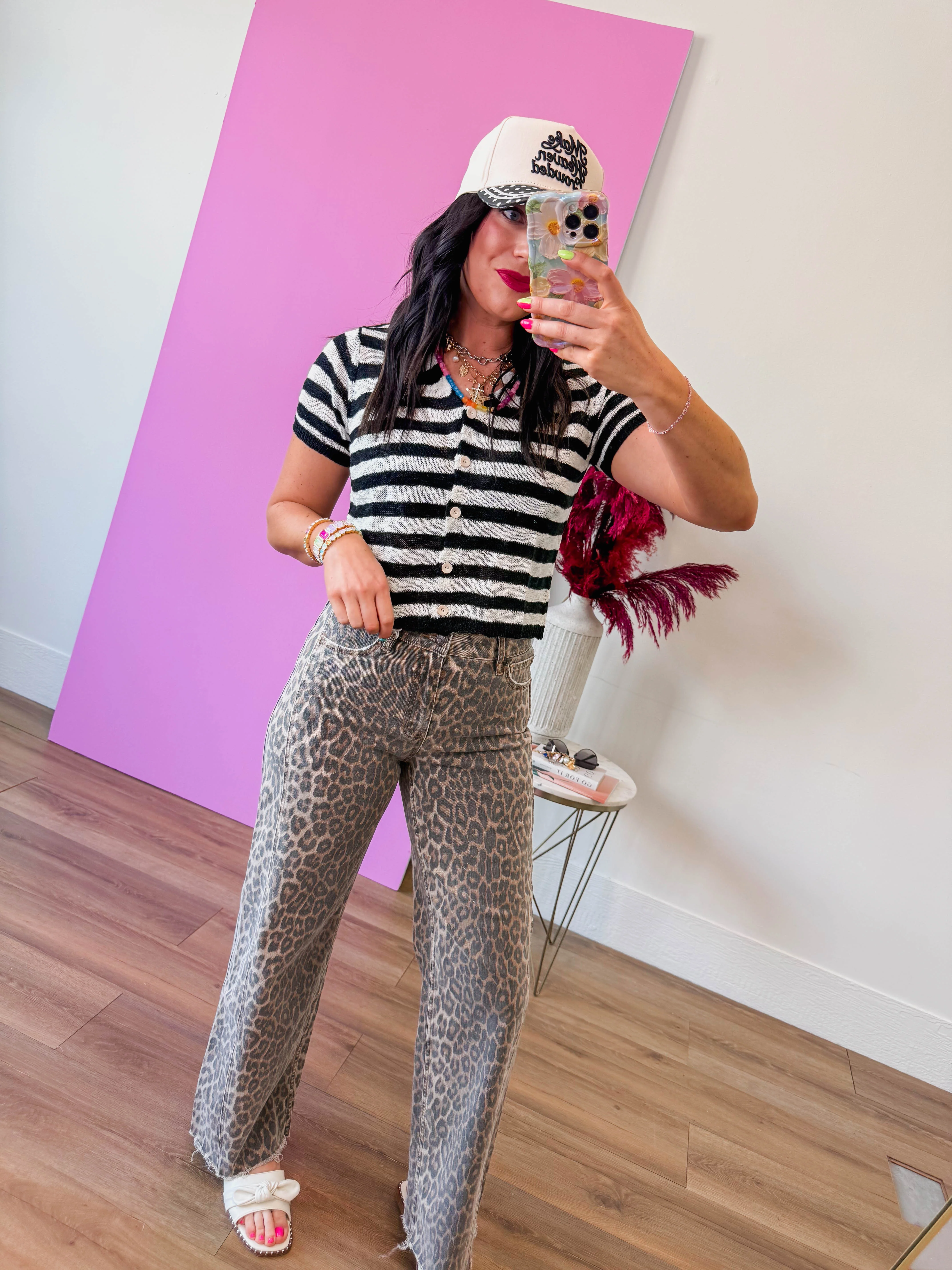Masyn Striped Knit Top - Image 26