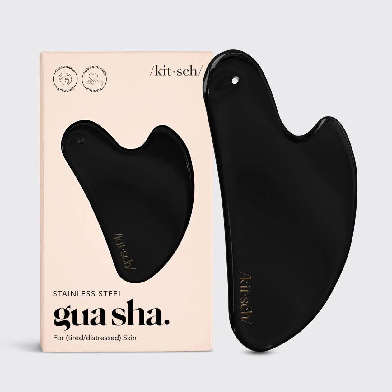 Stainless Steel Gua Sha-Matte Black - Image 2